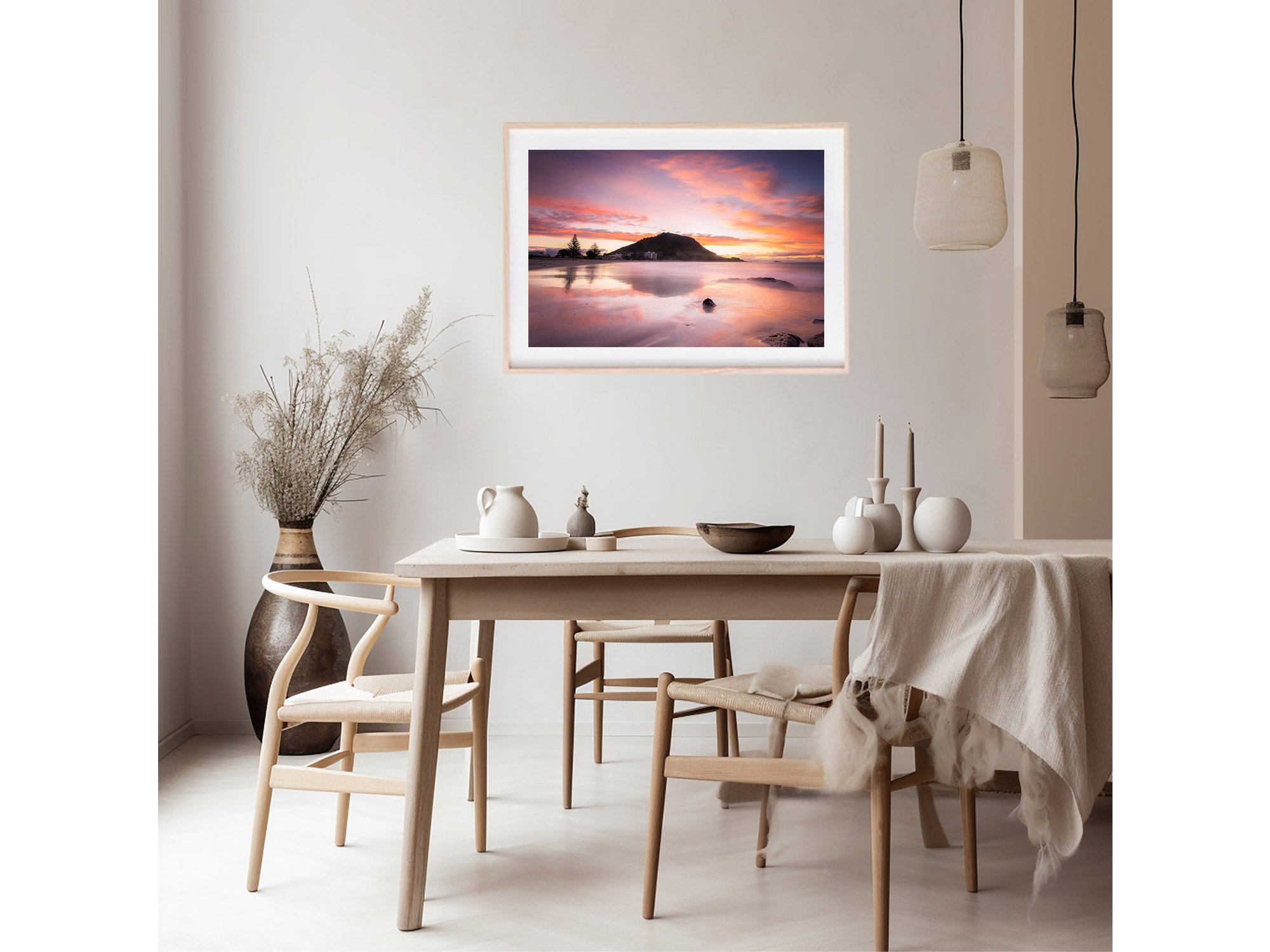 Mount Maunganui Beach sunset NZ Print