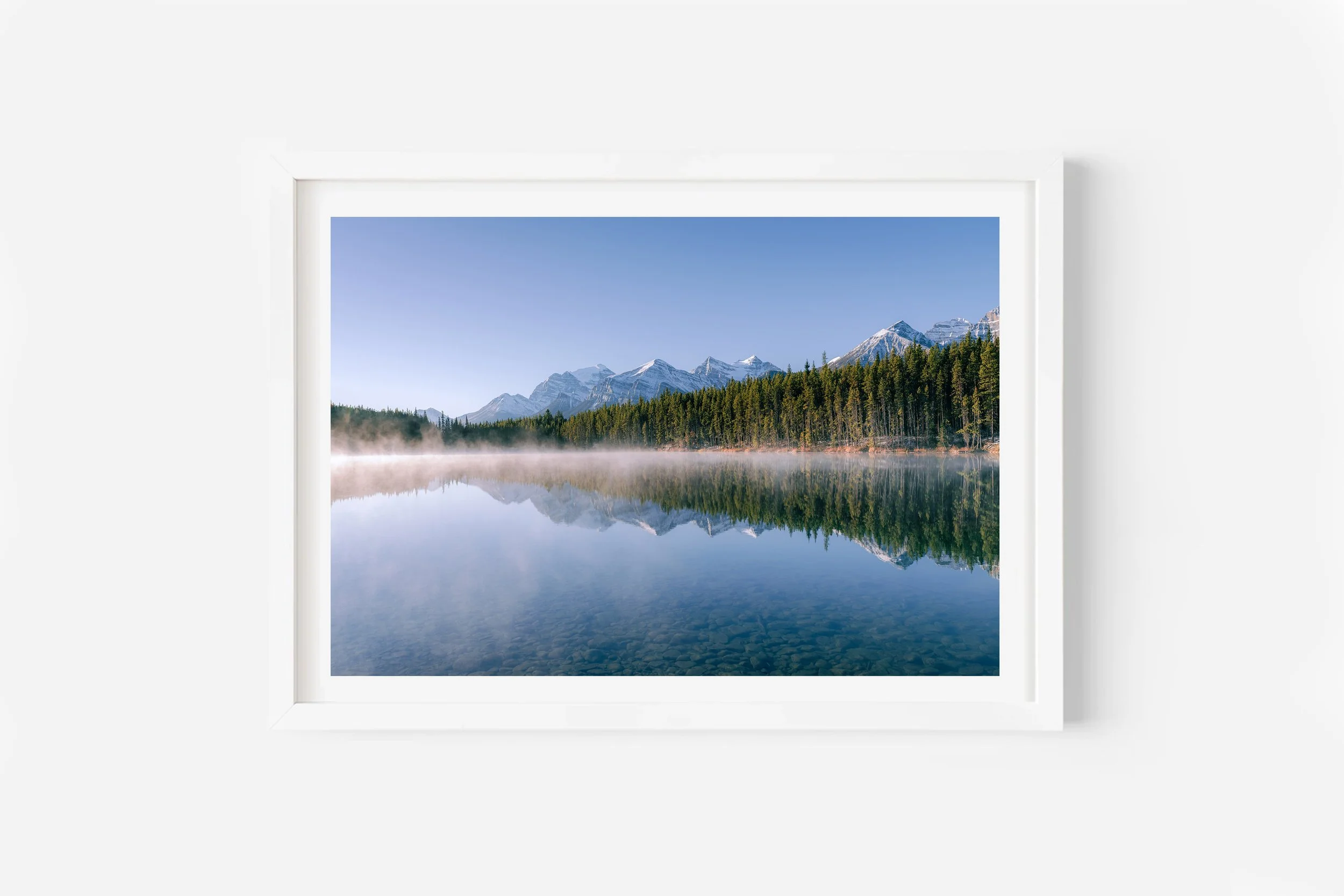 herbert lake banff national park canada sunrise print