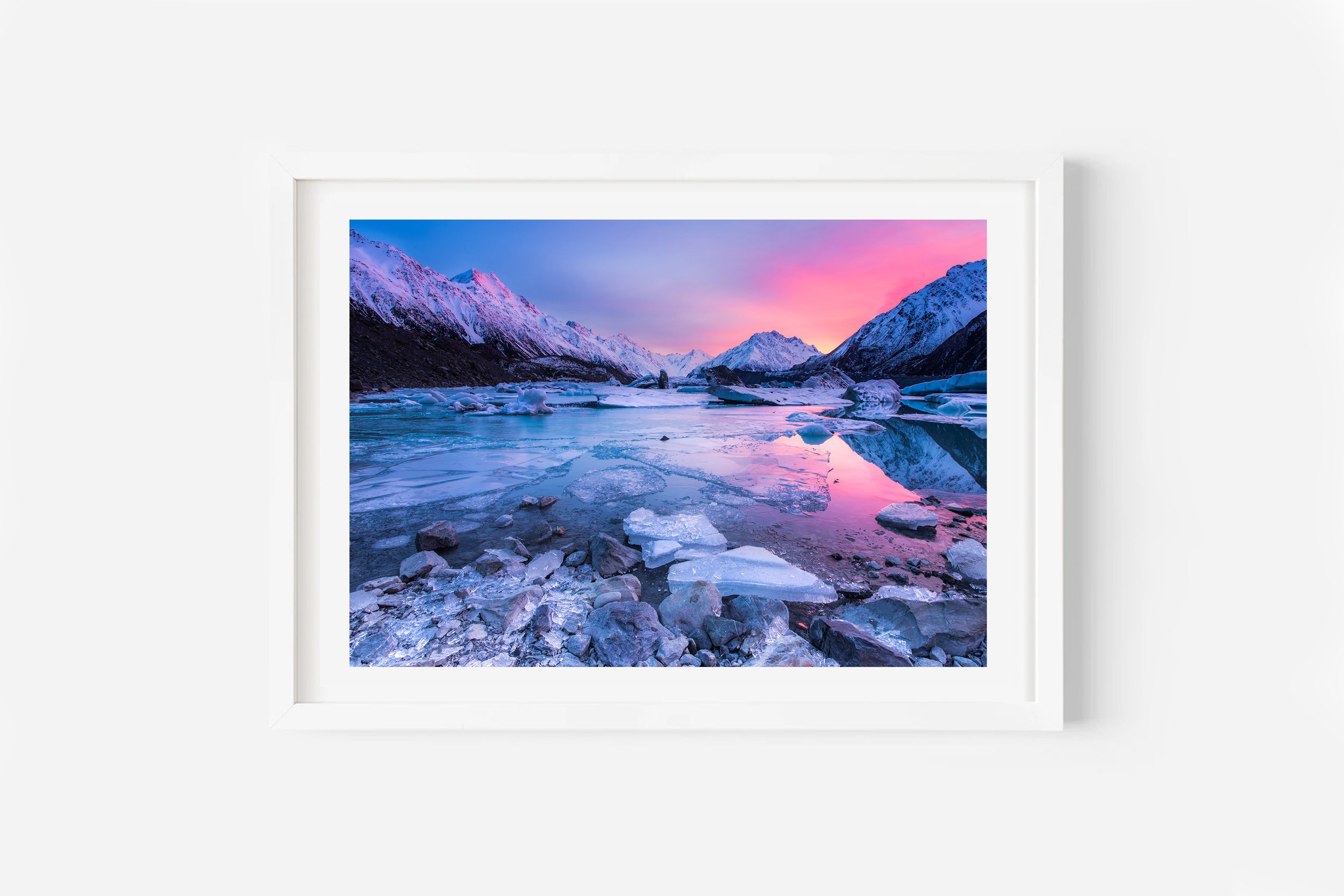 Lake Tasman sunrise Mount Cook NZ Print
