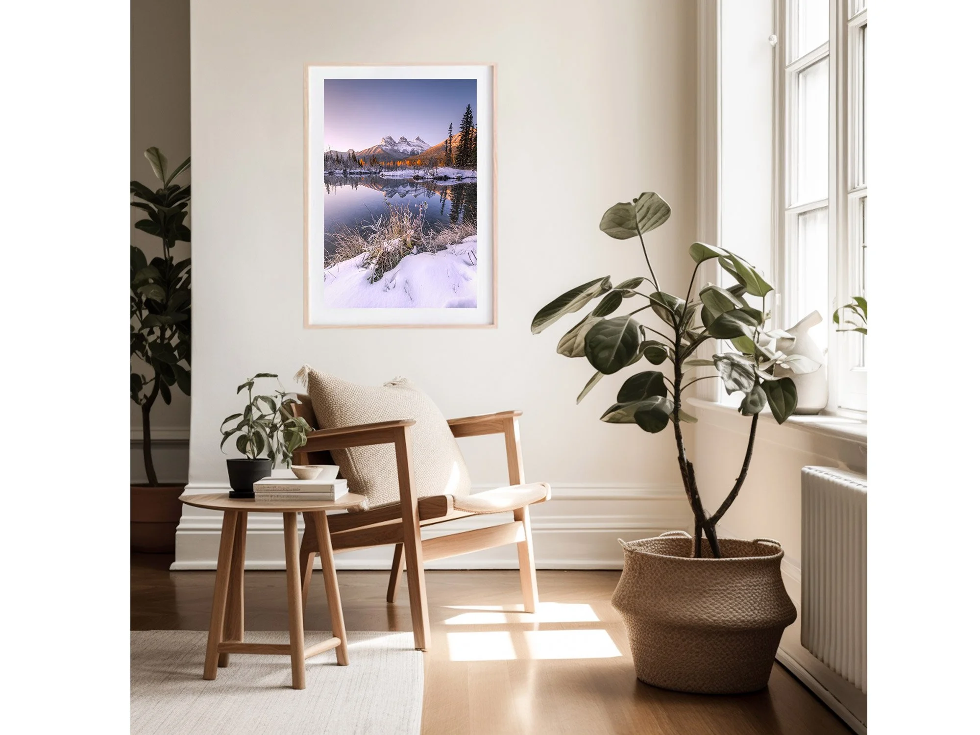 Three Sisters Canmore Canada Policeman Creek sunrise print