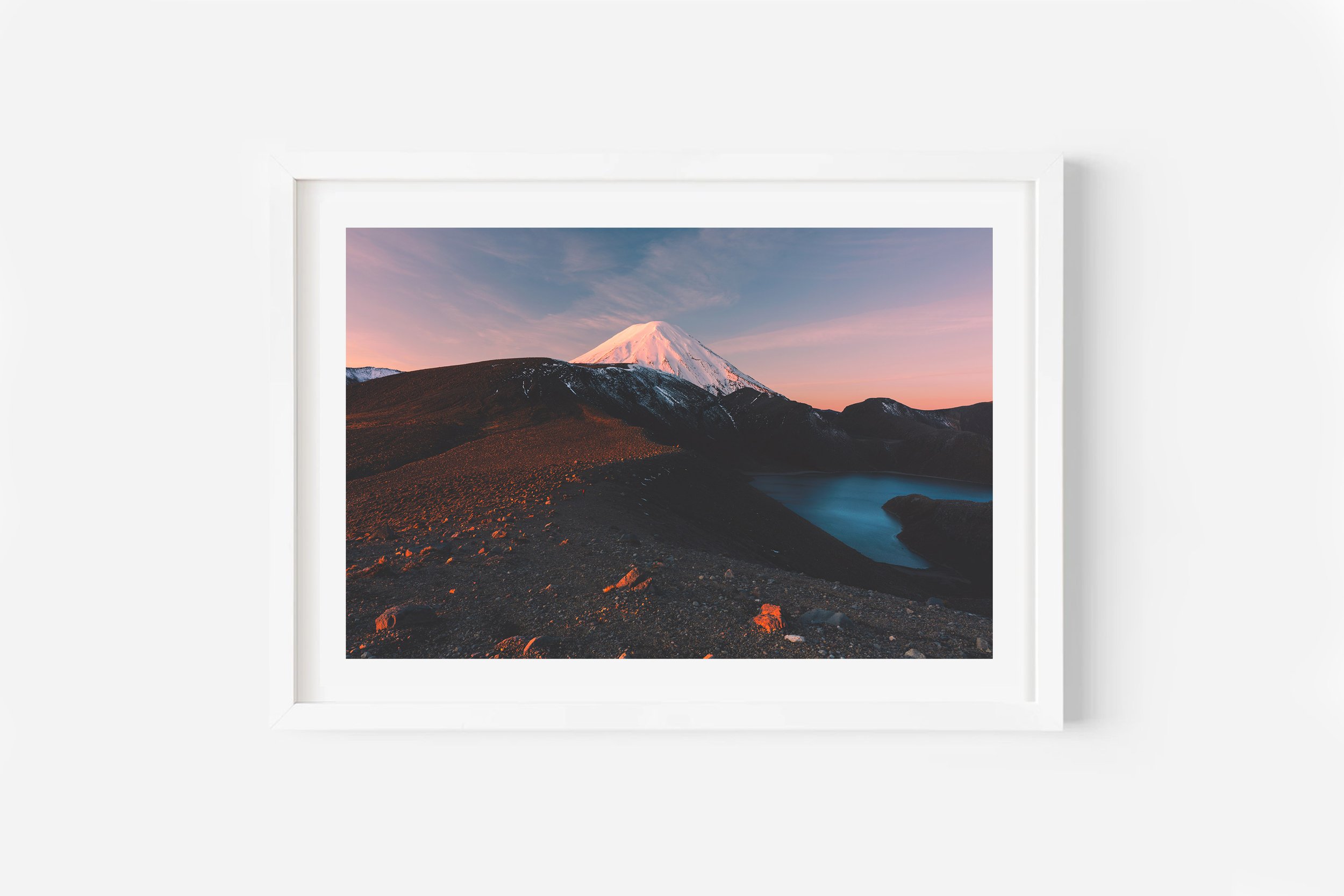 Upper Tama Lake Track Tongariro National Park Print NZ