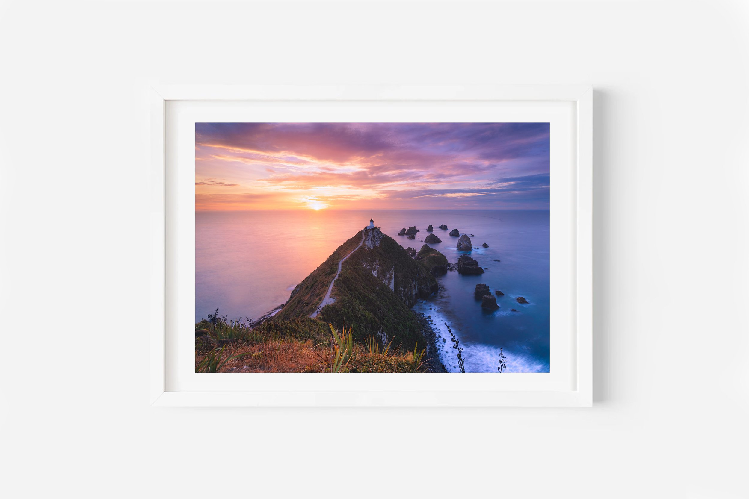 Nugget Point Lighthouse The Catlins NZ Print