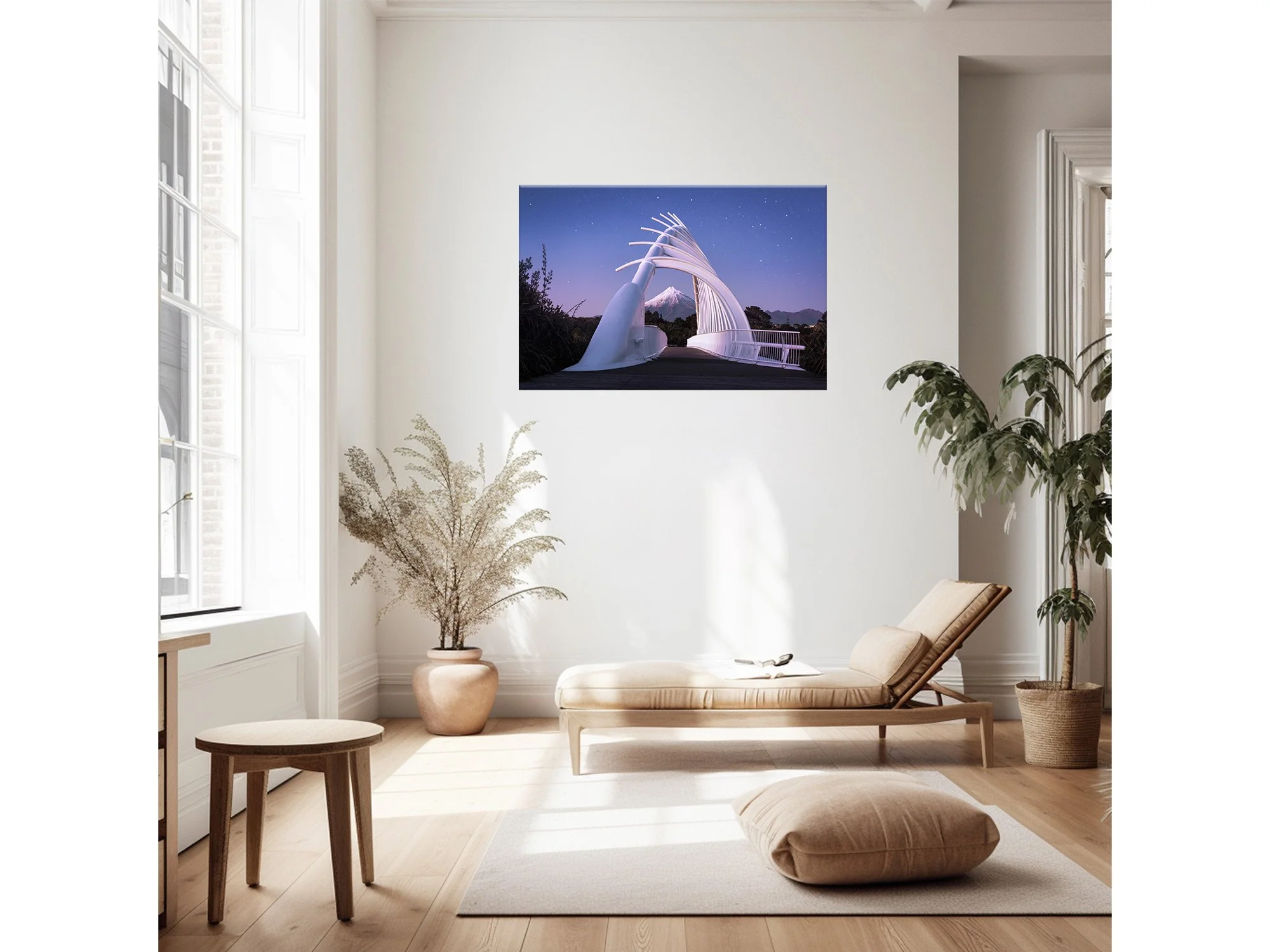 Twilight Te Rewa Rewa Bridge New Plymouth Taranaki NZ Print