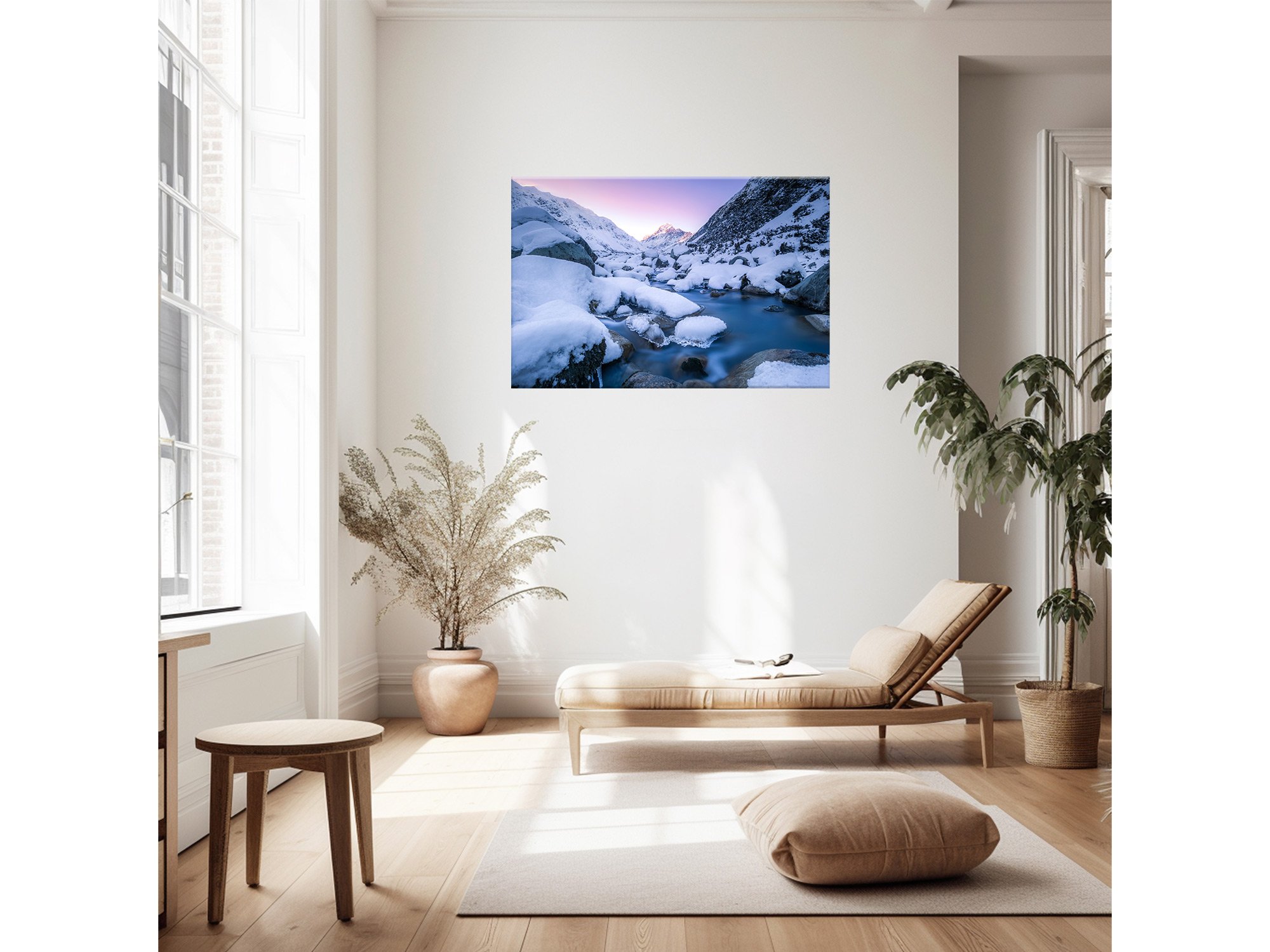 Hooker Valley Track Mount Cook Winter Snow NZ Print
