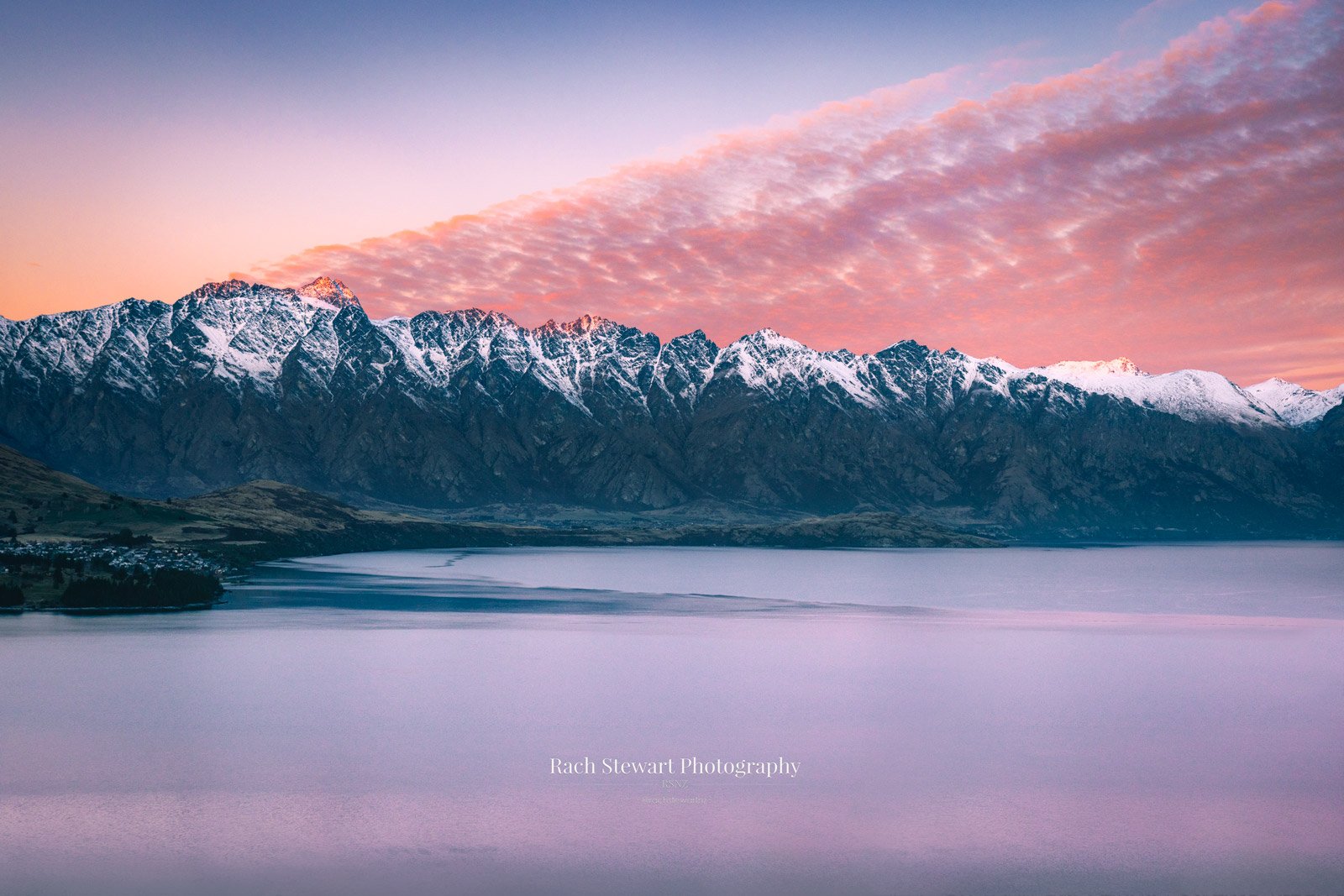 Queenstown Remarkables Mountain Range Sunset NZ Print