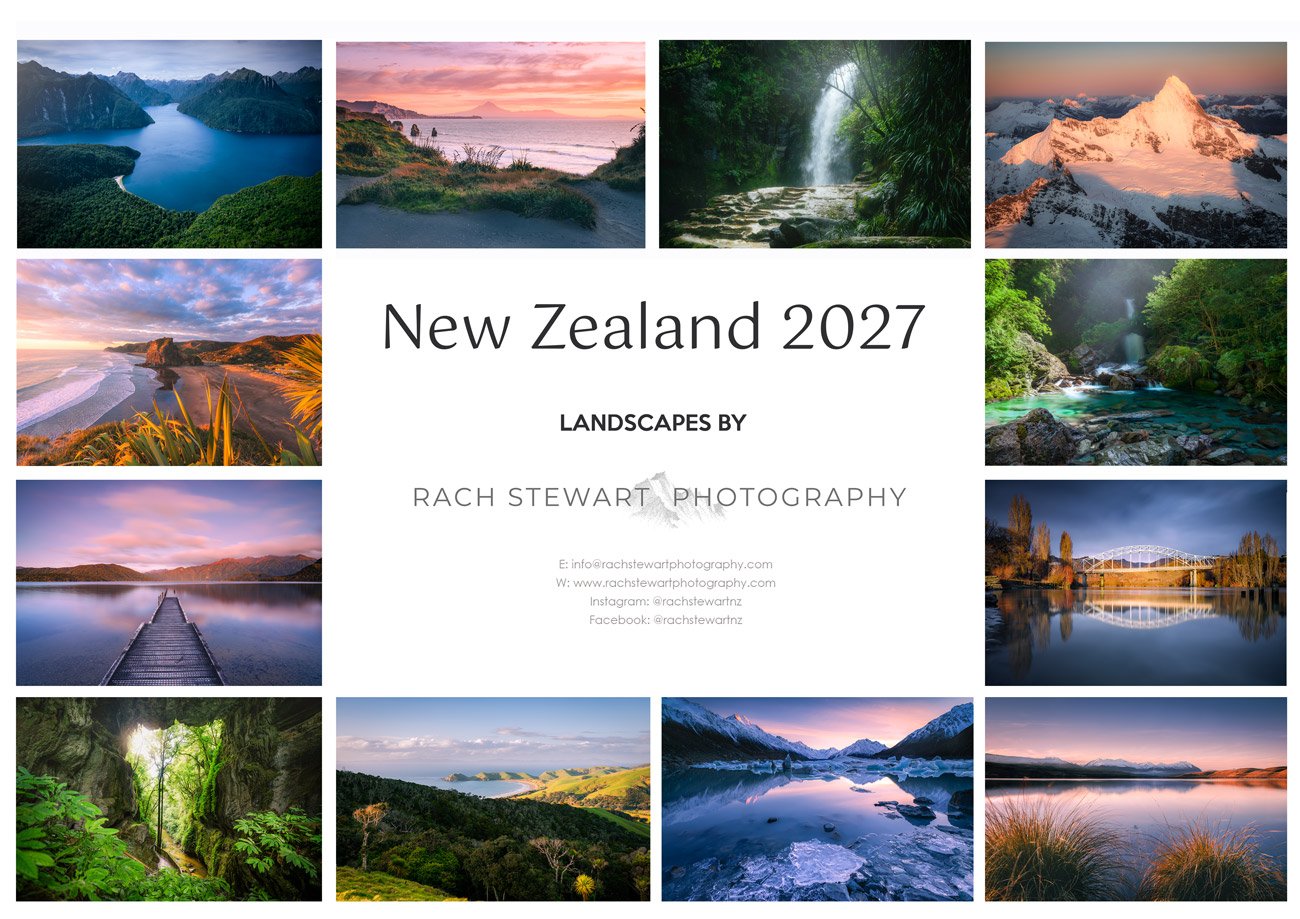 NZ Calendar 2027 - New Zealand Landscape Photography Rach Stewart