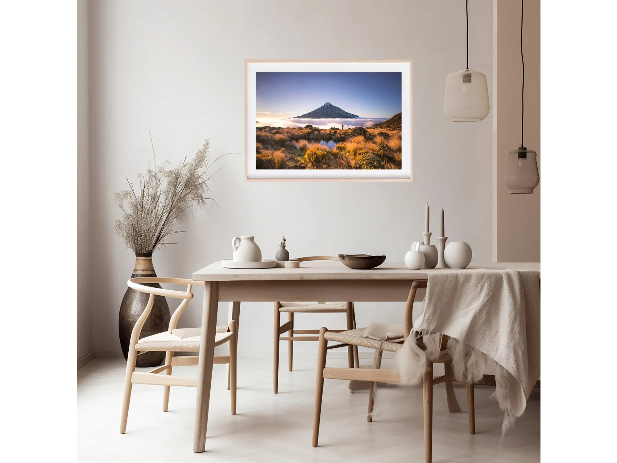 Mount Taranaki Pouakai Circuit Hike Cloud NZ Print