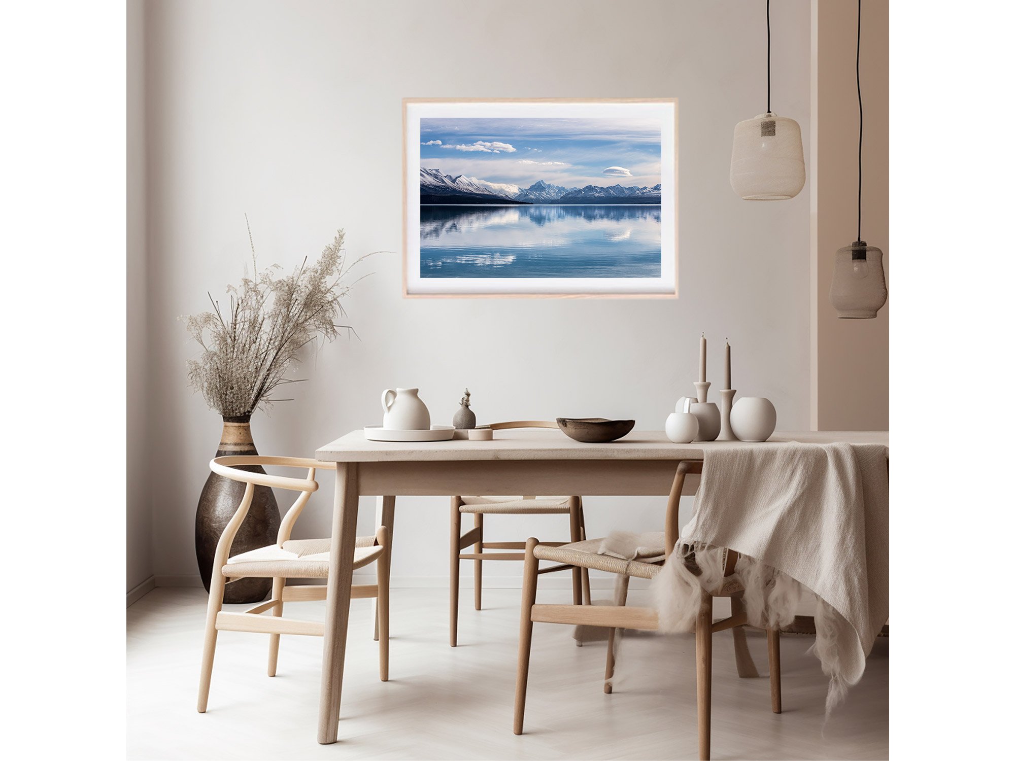 Mount Cook Lake Pukaki reflection NZ Print