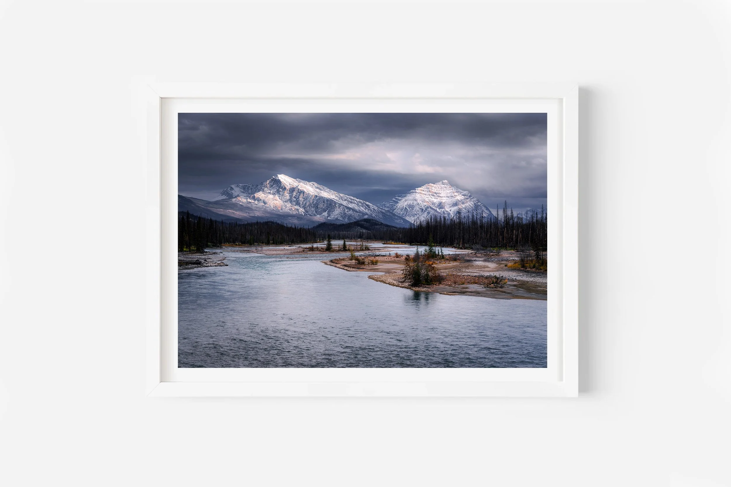 athabasca river jasper canada print