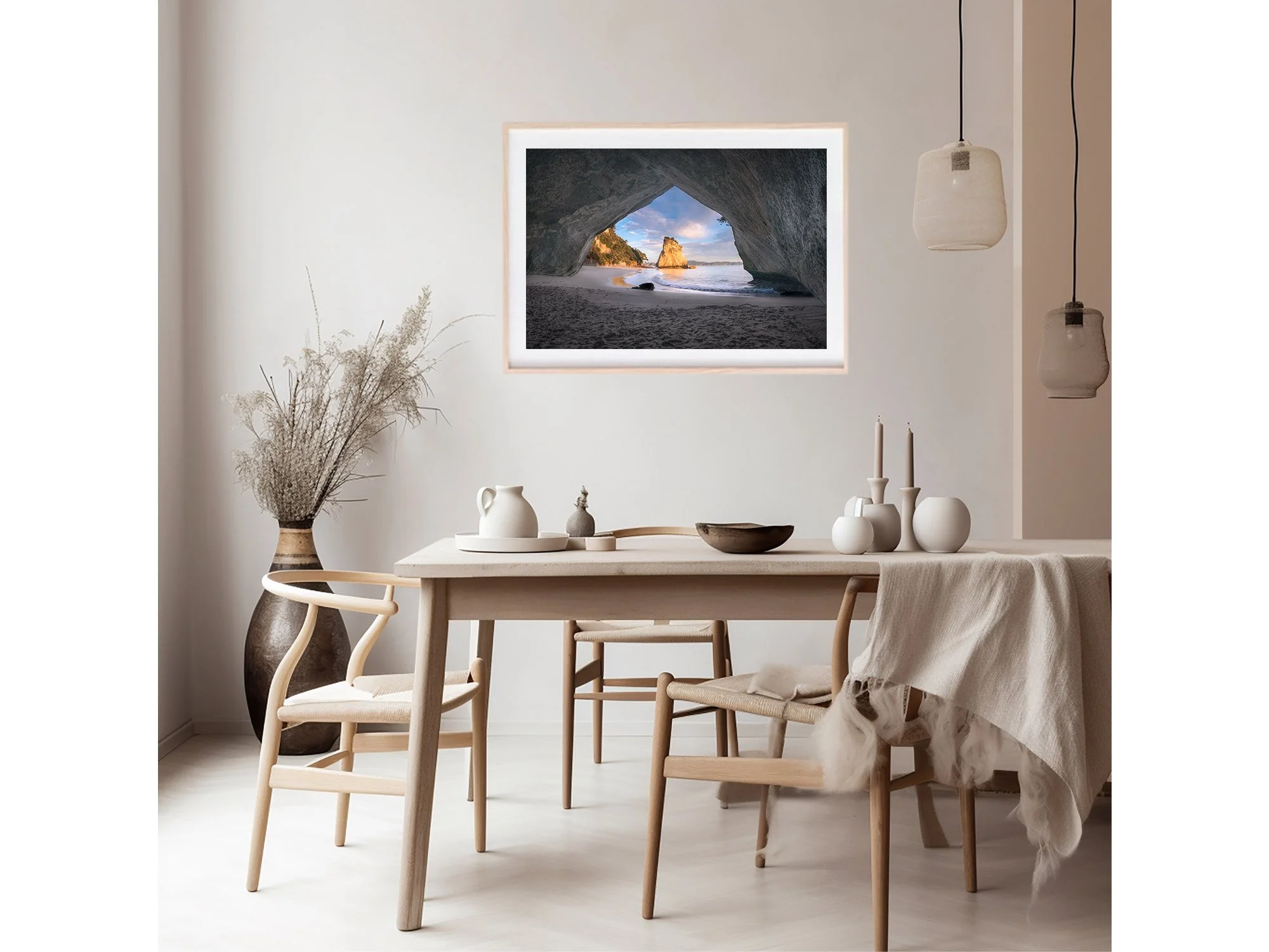 Cathedral Cove Cave Sunrise Hahei Coromandel NZ Print