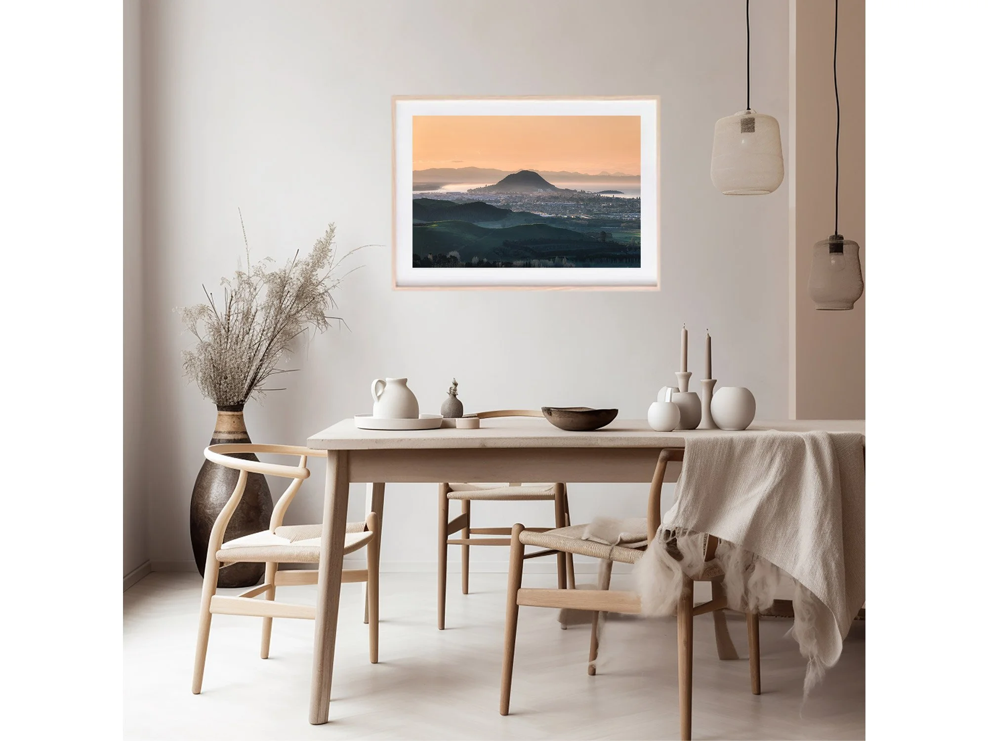 Mount Maunganui from Papamoa Hills Regional Park Bay of Plenty NZ Print