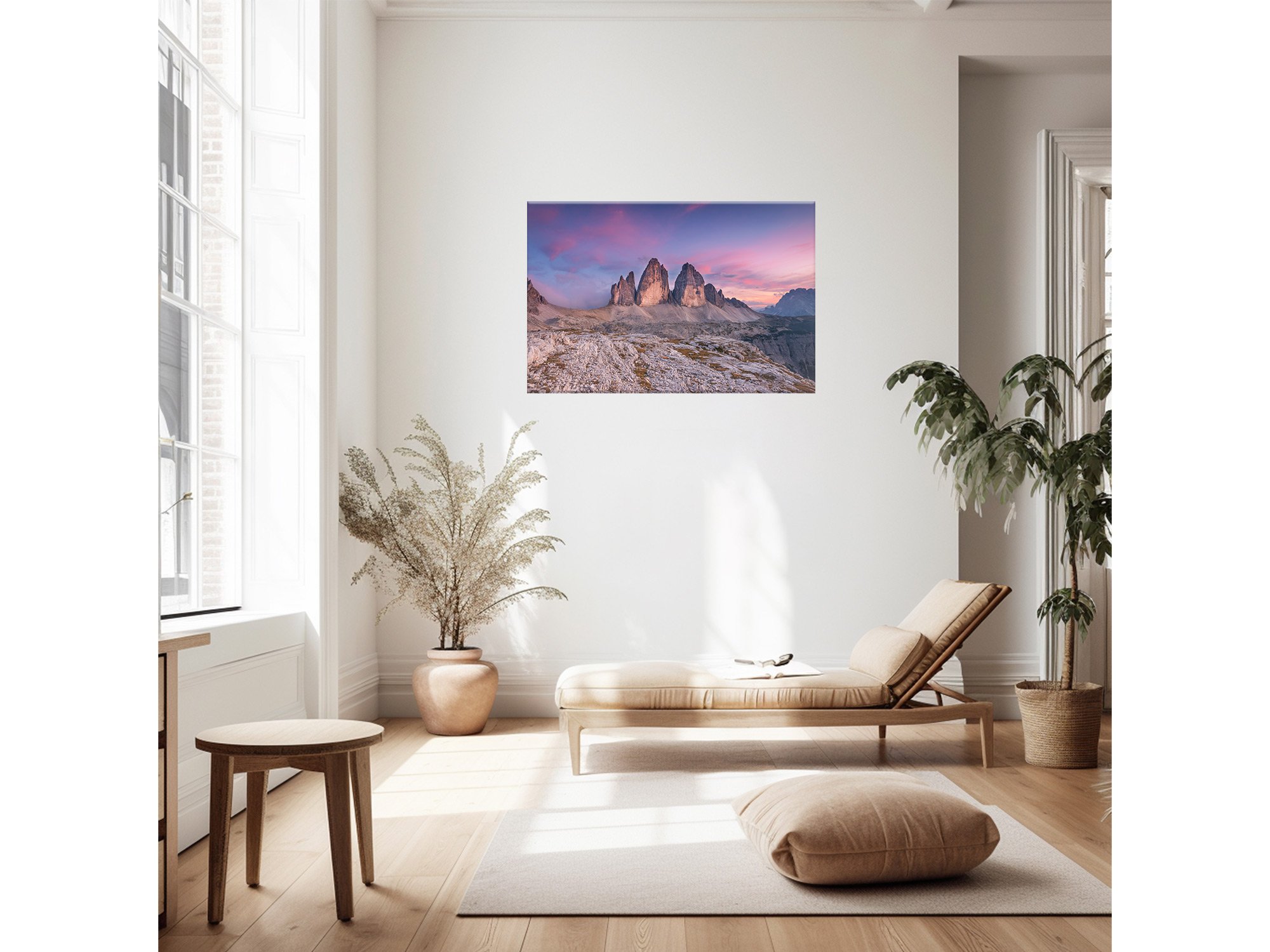 tre cime di lavaredo sunset dolomites italy print