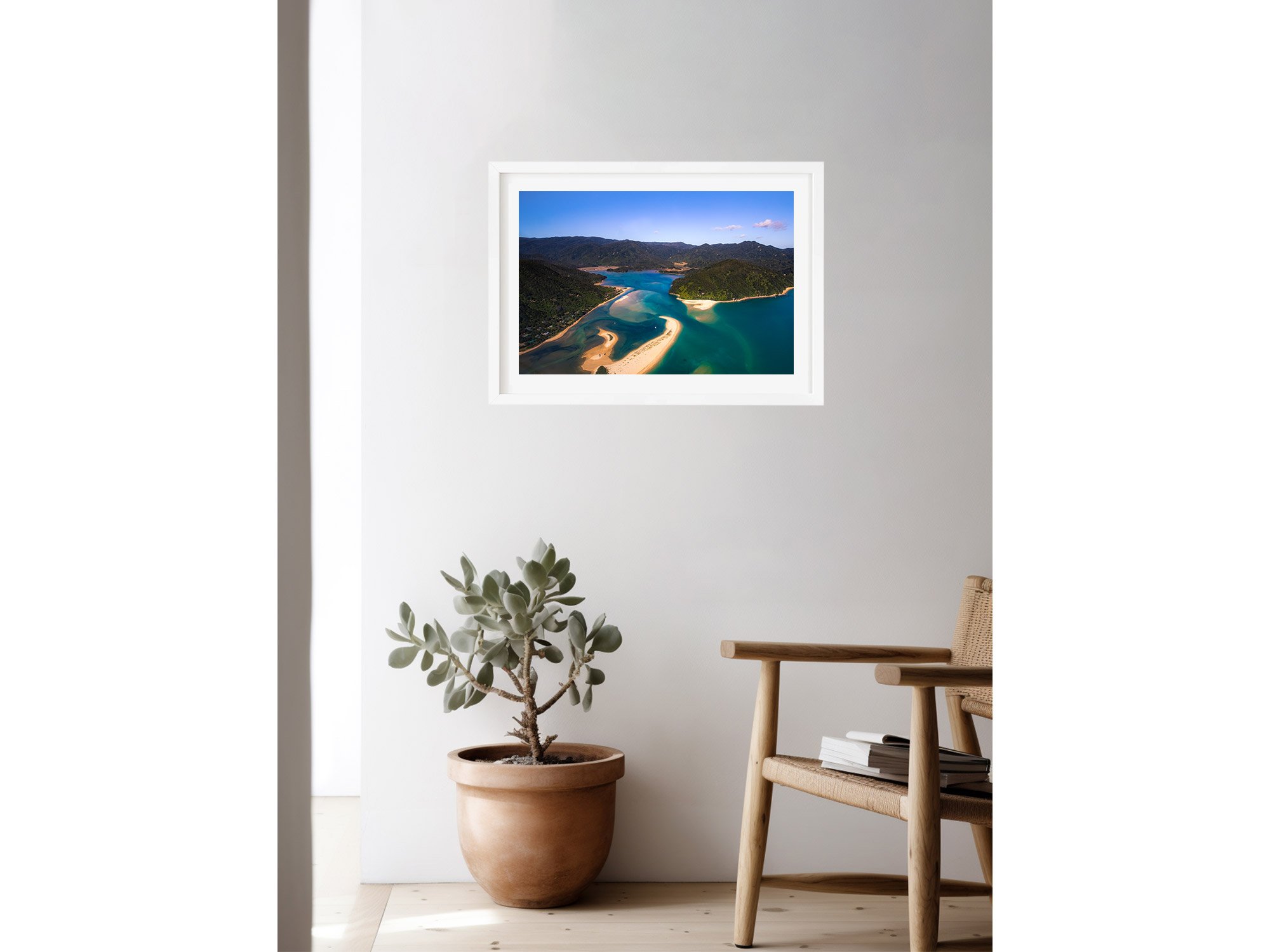 Abel Tasman Awaroa Harbour Aerial View NZ Print
