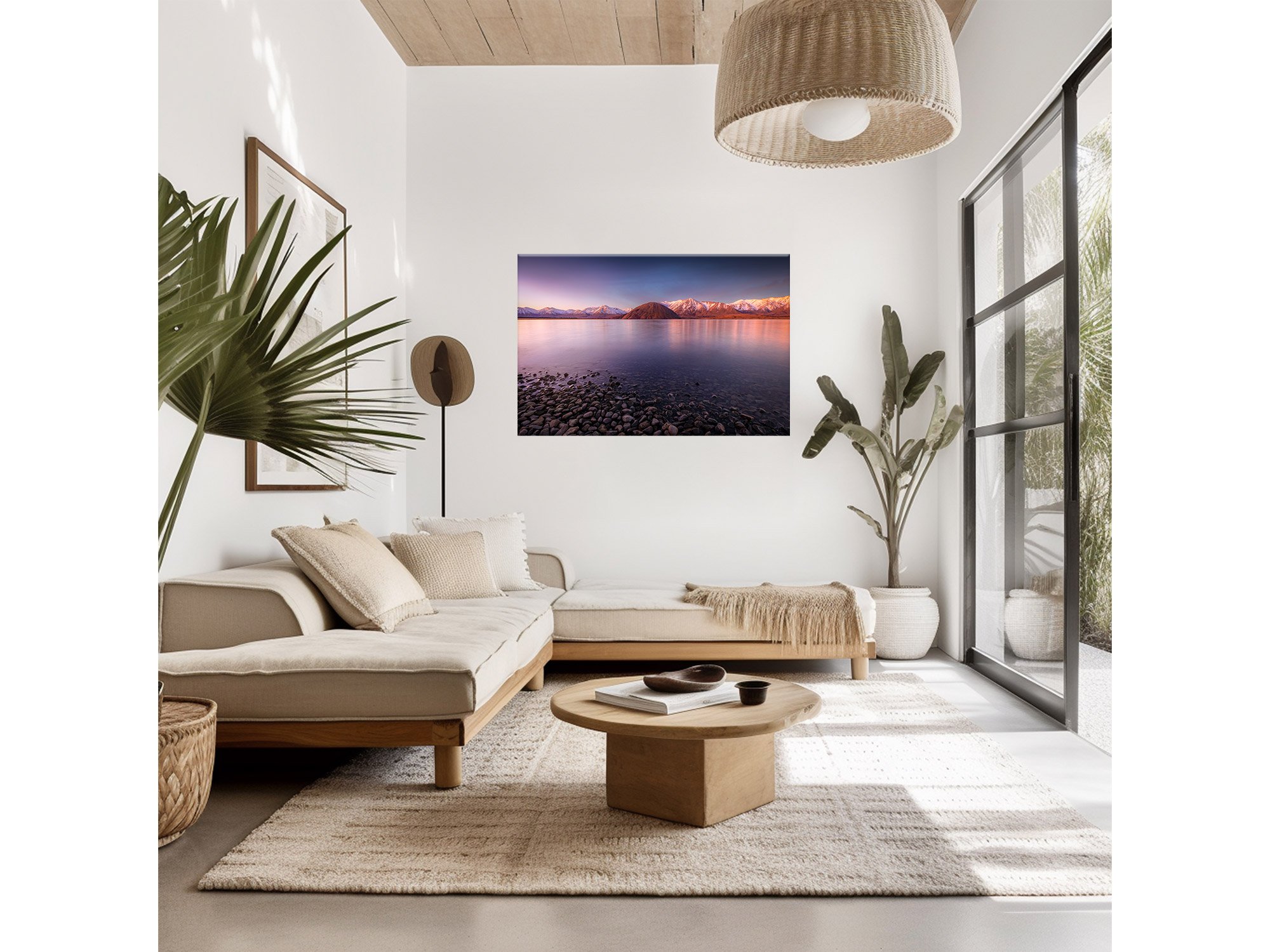 Lake Heron Ashburton Lakes NZ Print