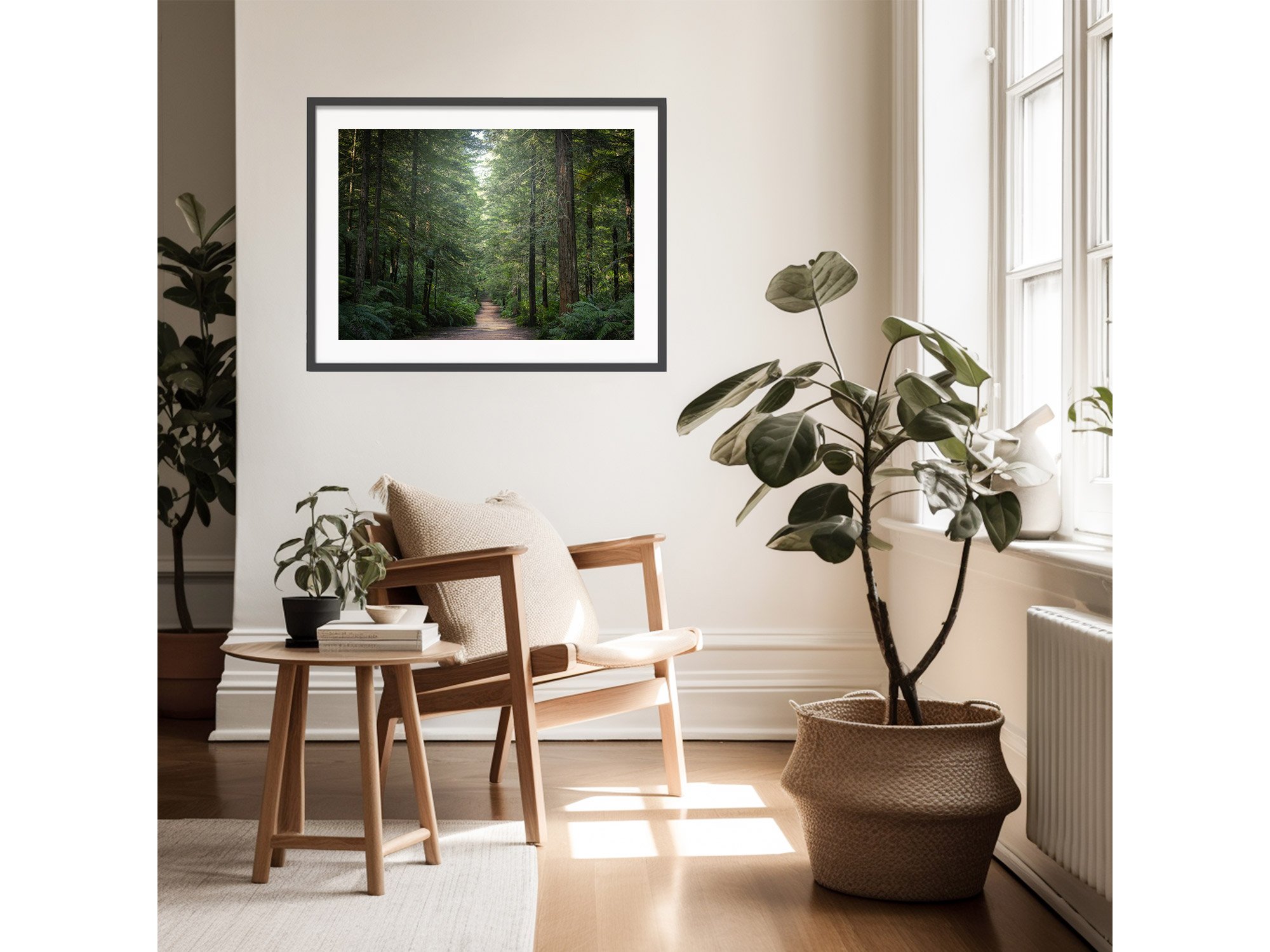 Redwood Forest Path Rotorua NZ Print