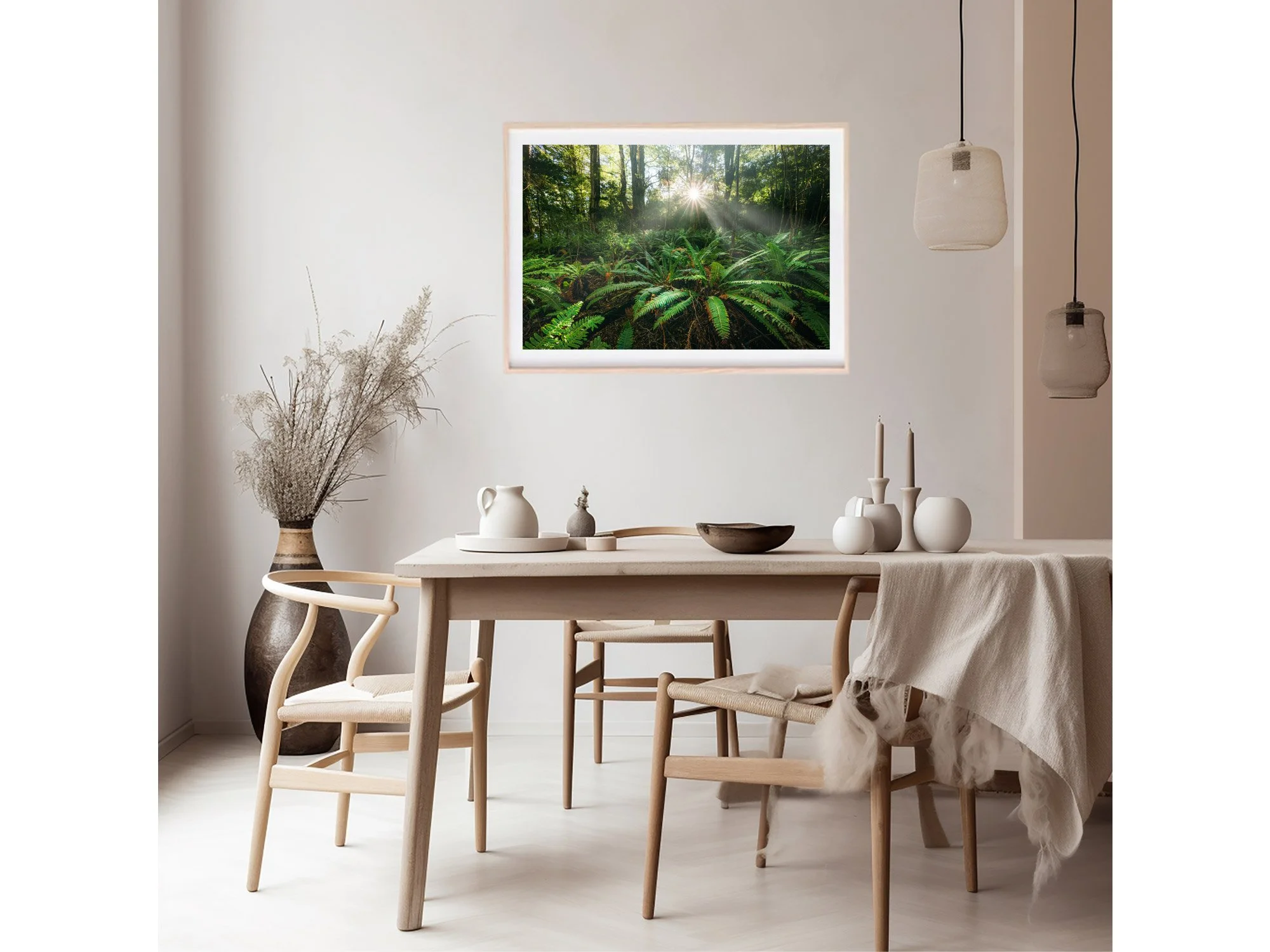 new zealand native forest fiordland nz print