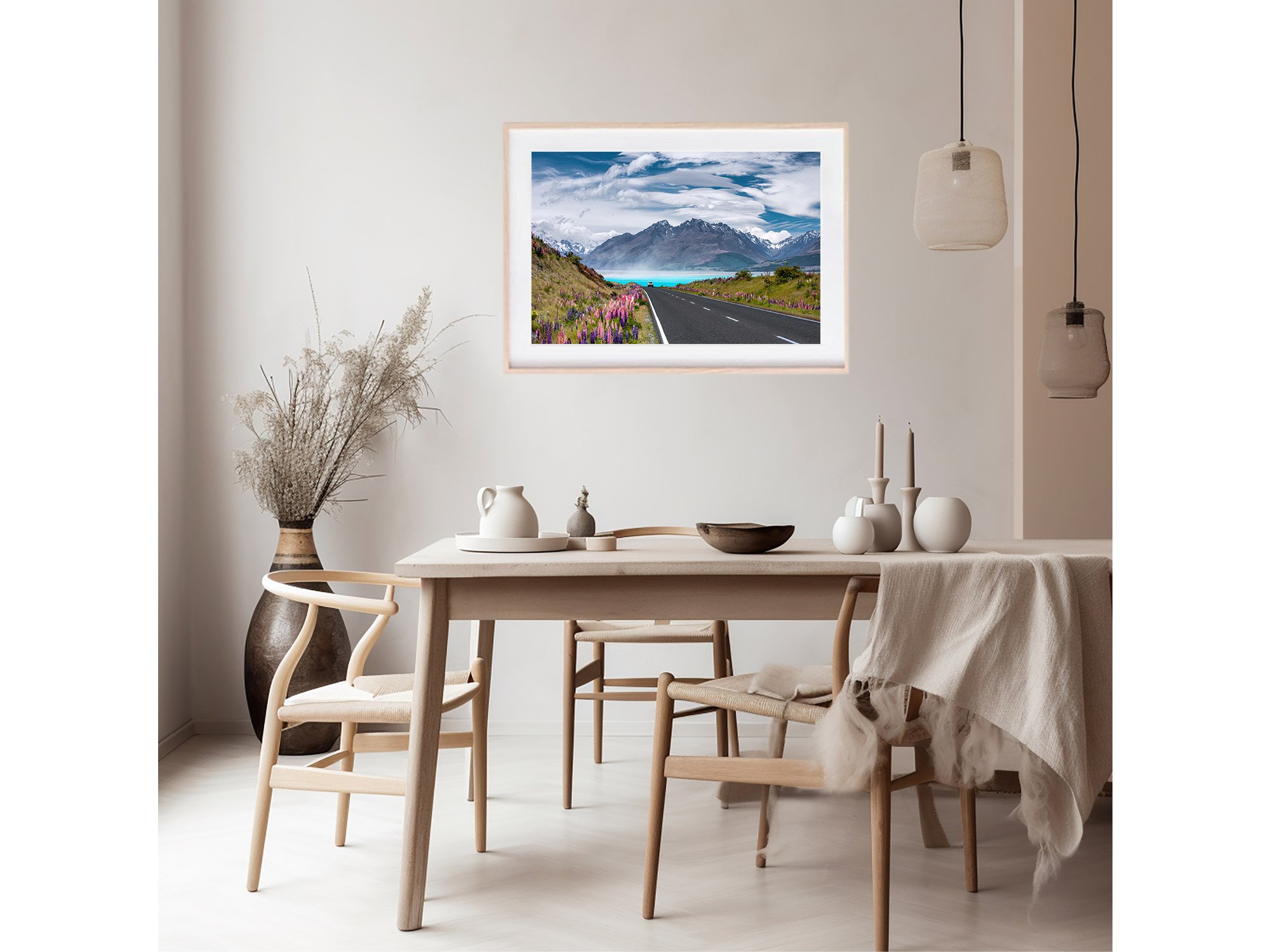 Road to Mount Cook Lupins NZ Print
