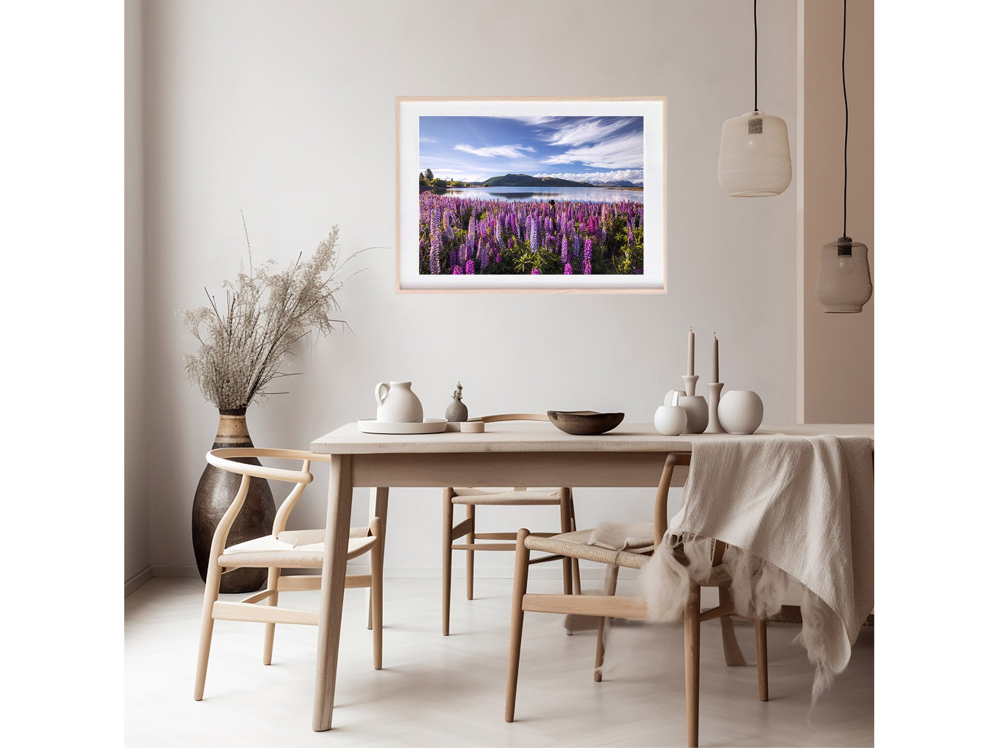 Lake Tekapo Lupin Fields NZ Print