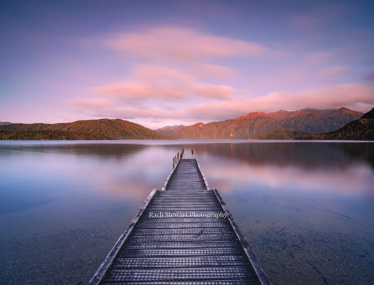 Sunrise Lake Hauroko Fiordland New Zealand Print