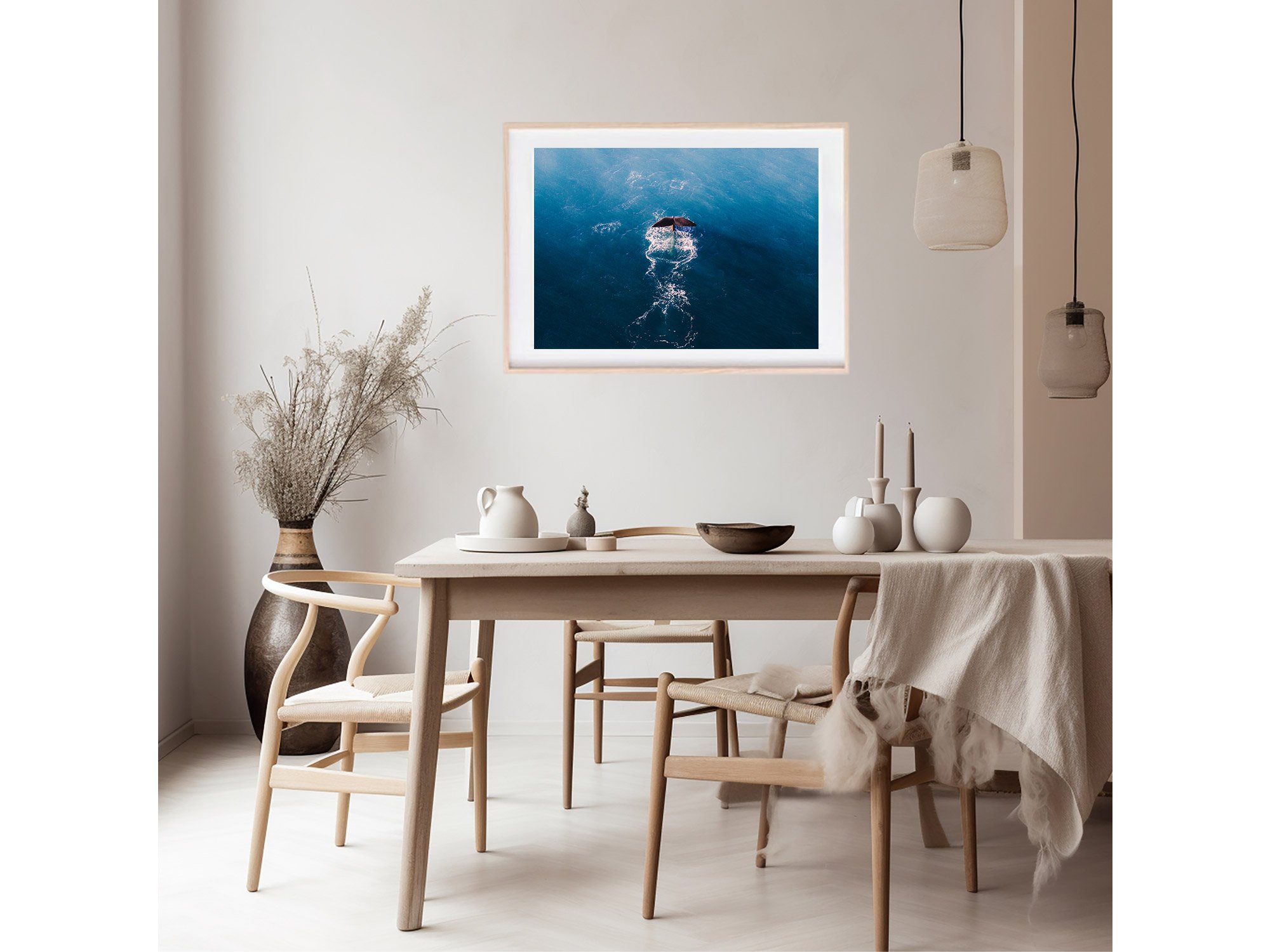 Kaikoura Sperm Whale Aerial NZ Print