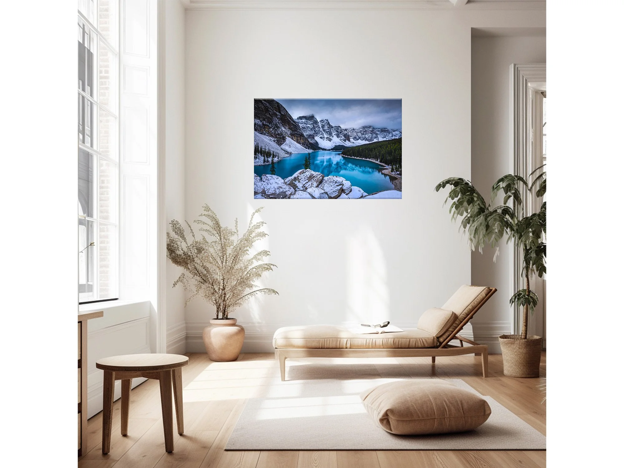 Moraine Lake Winter Snow Canada Print
