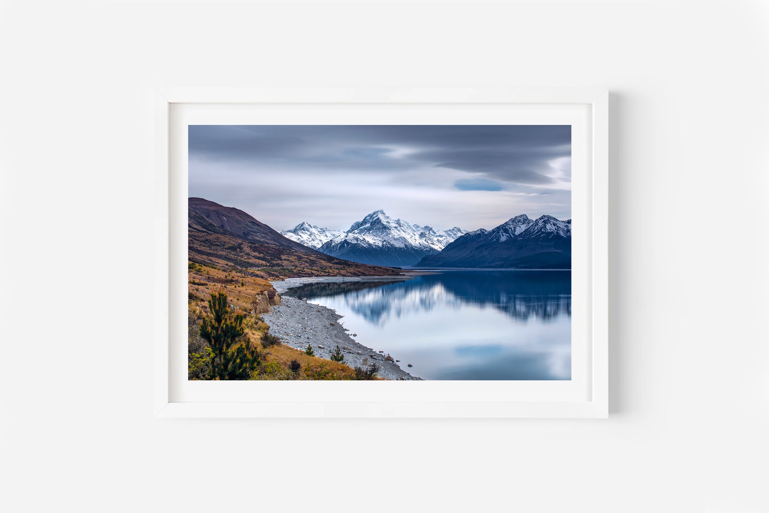 Mount Cook Lake Pukaki reflection NZ Print