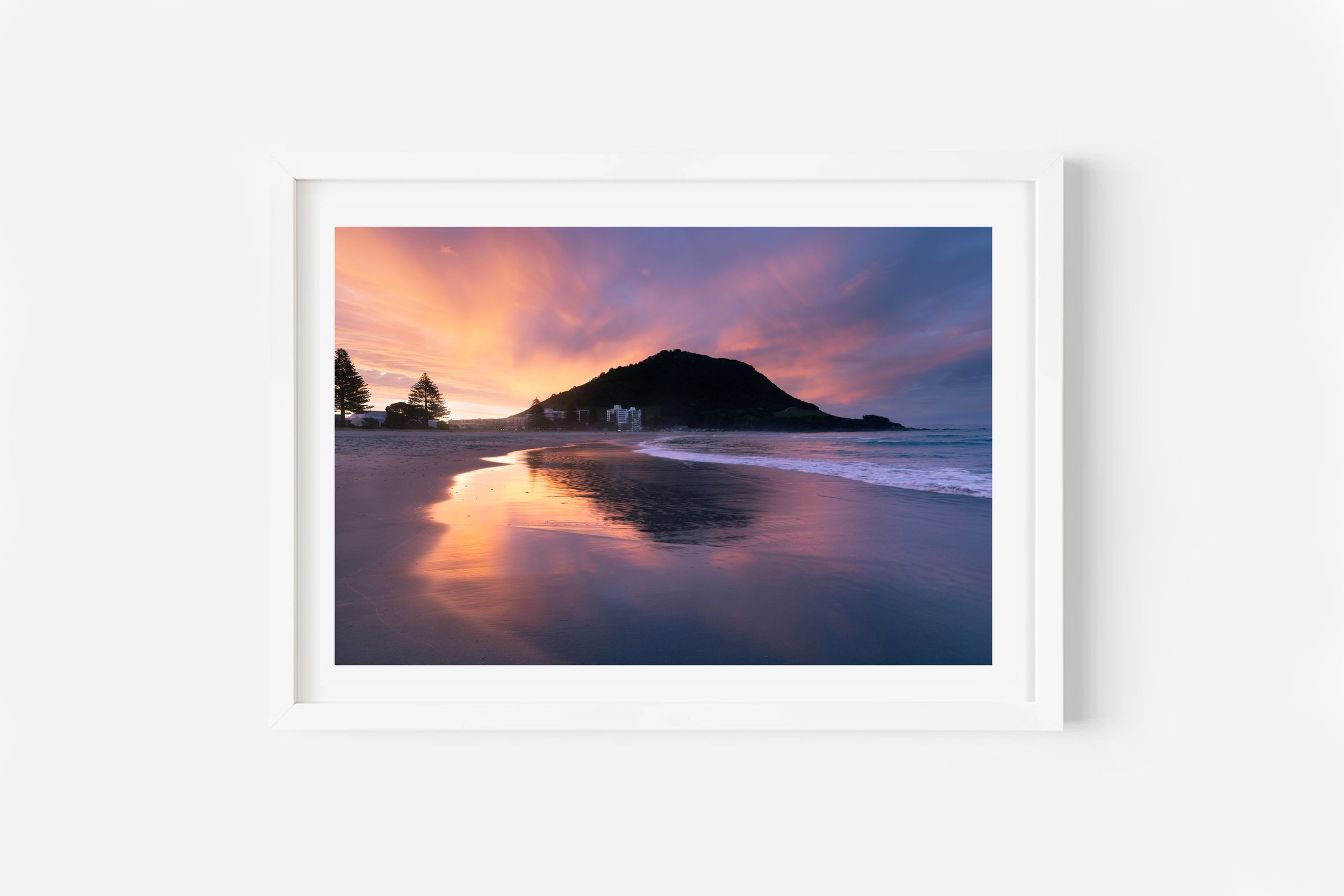 Mount Maunganui Main Beach sunset NZ Print