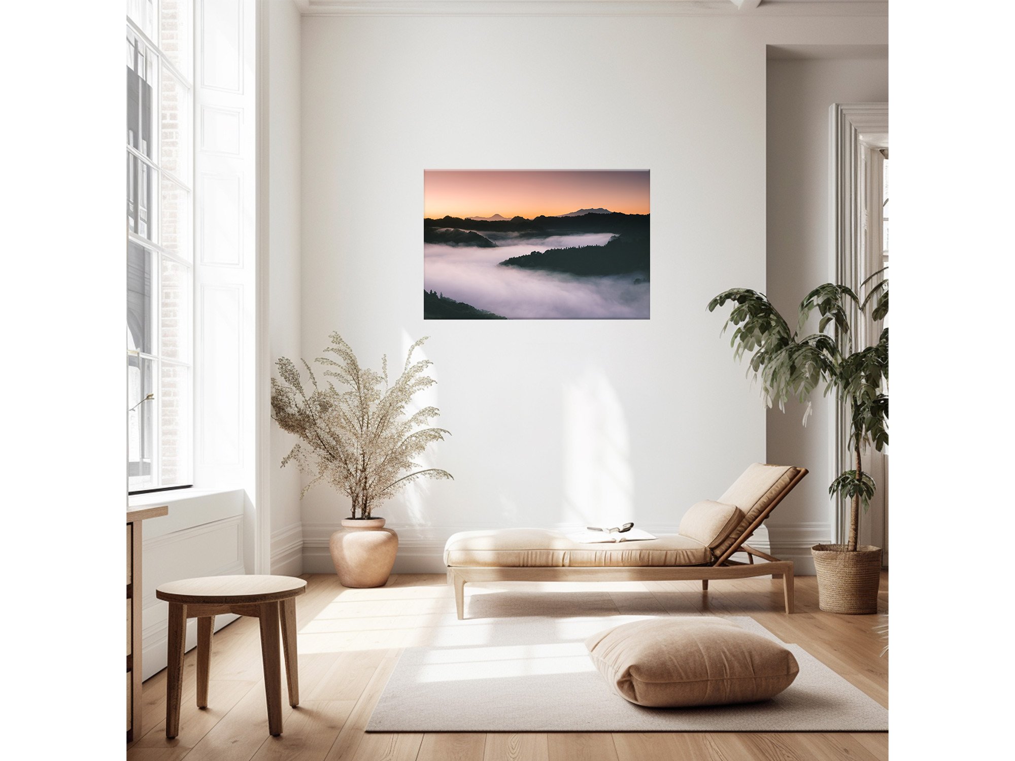 Mount Ngauruhoe and Mount Ruapehu Fog Whanganui National Park NZ Print