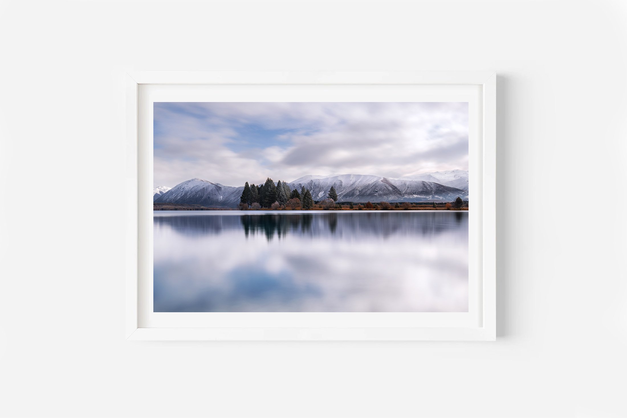 Lake Ruataniwha Twizel Hoar Frost NZ Print