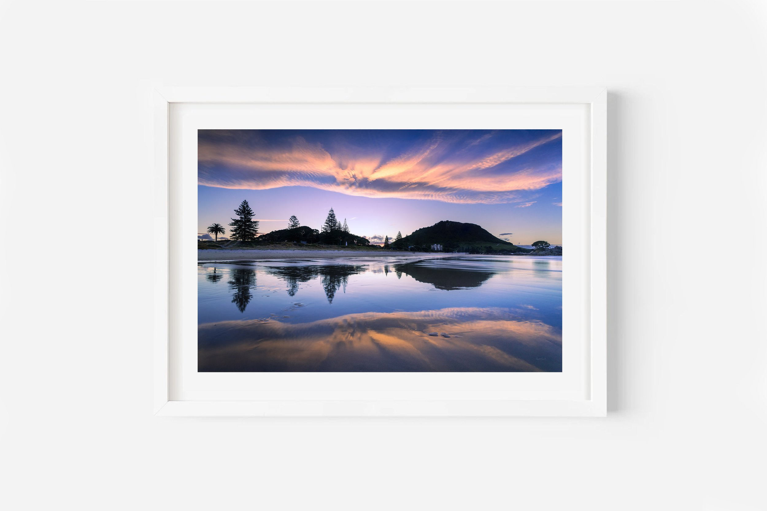 Mount Maunganui Beach sunset NZ Print