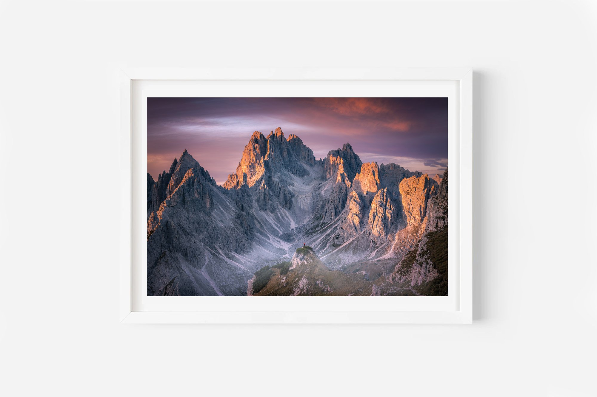 Cima Cadin San Di Lucano Sunrise The Dolomites Italy Print