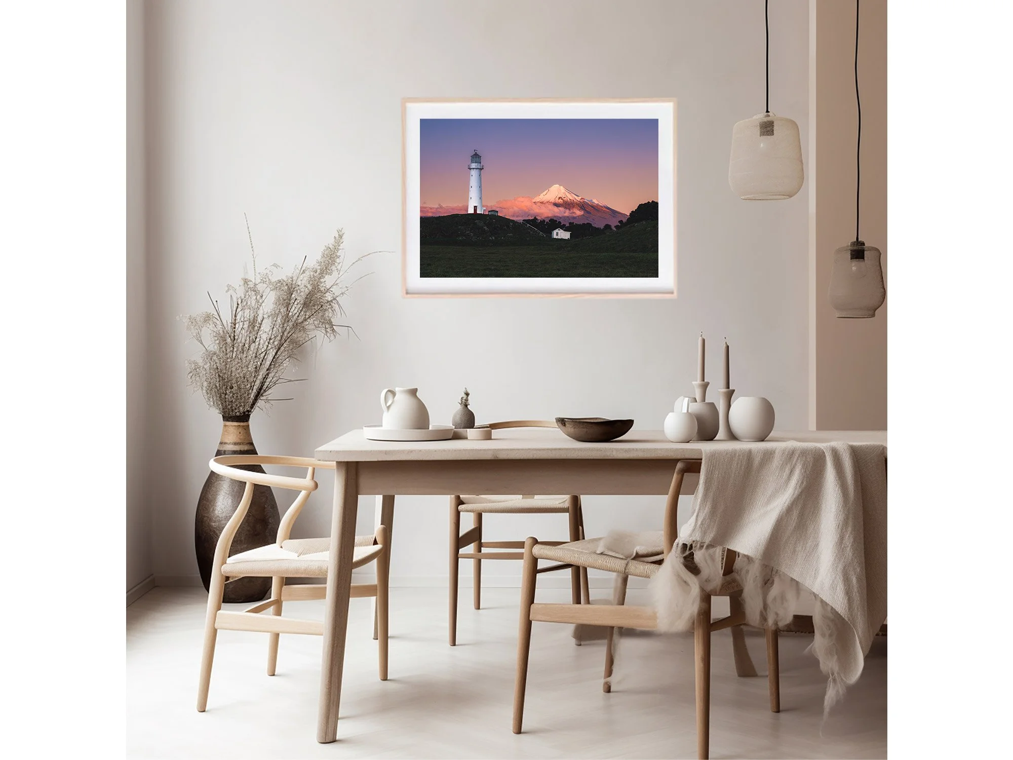 Cape Egmont Lighthouse Taranaki sunset NZ Print