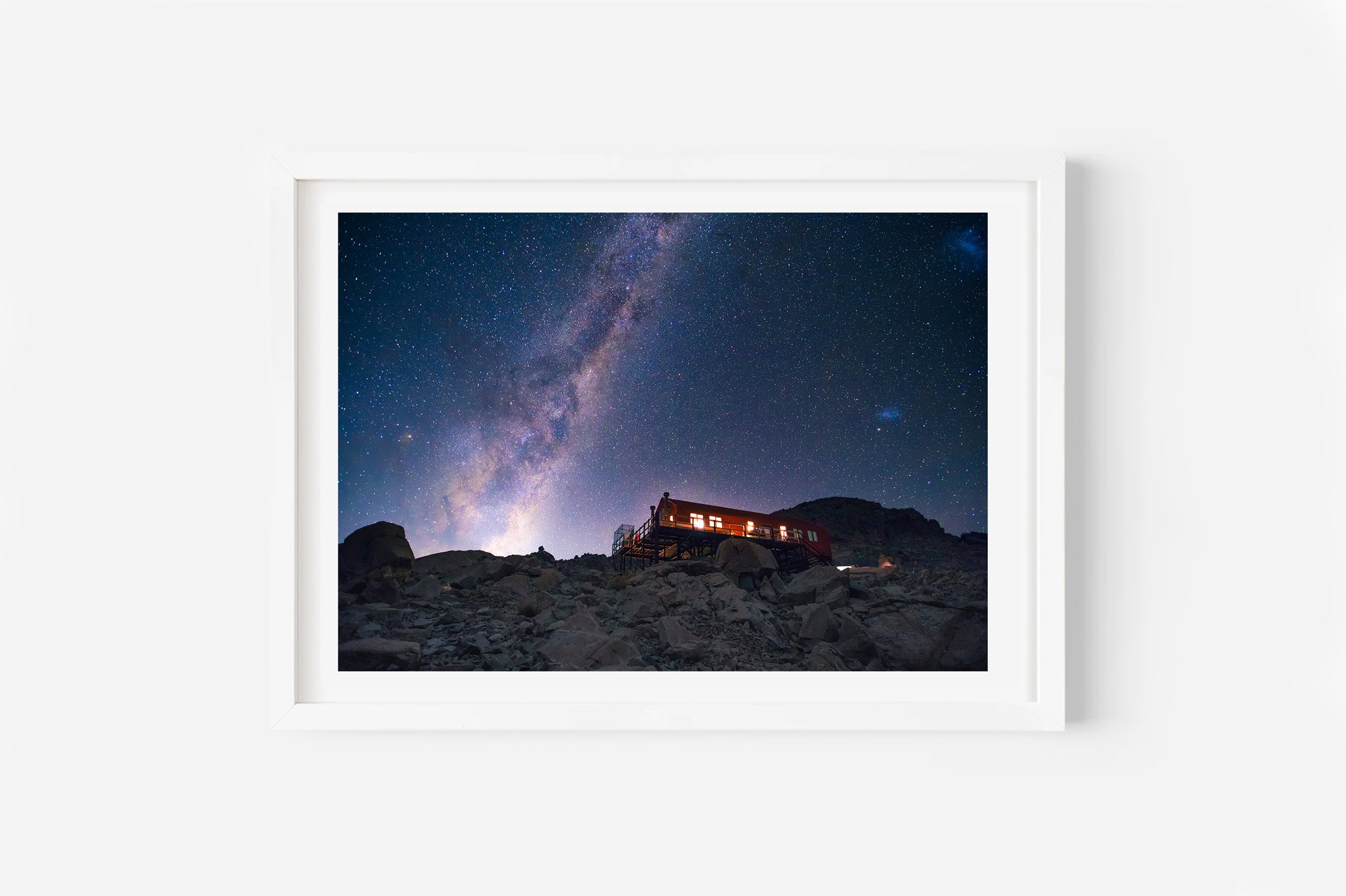 Mueller Hut astrophotography Mount Cook NZ Print