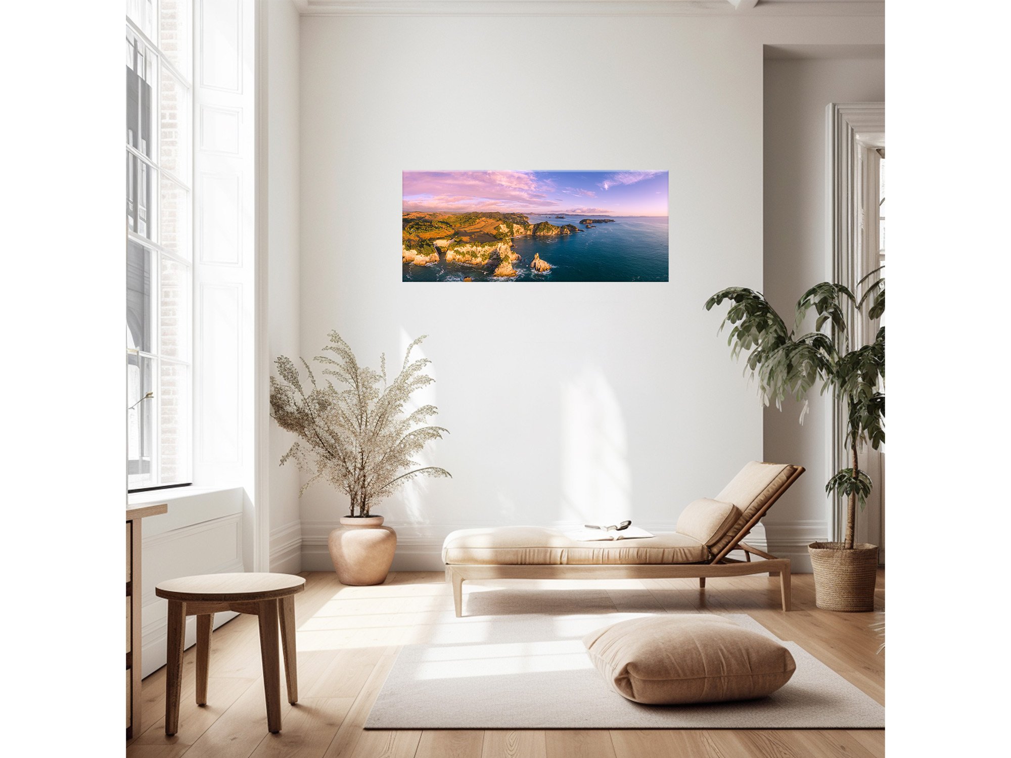 Hahei and Champagne Bay Coromandel Aerial NZ Print