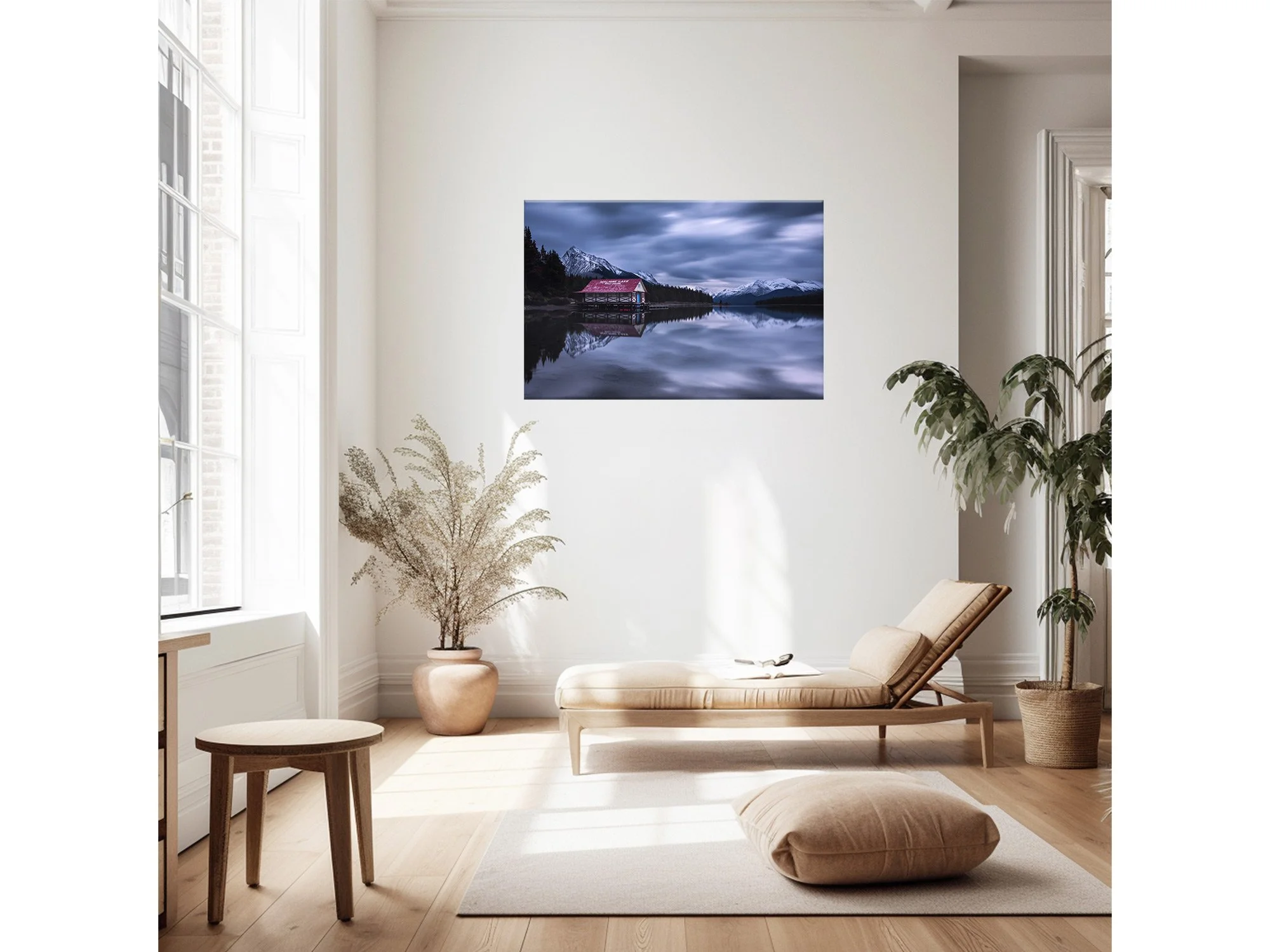 Maligne Lake Boat House Canada Print
