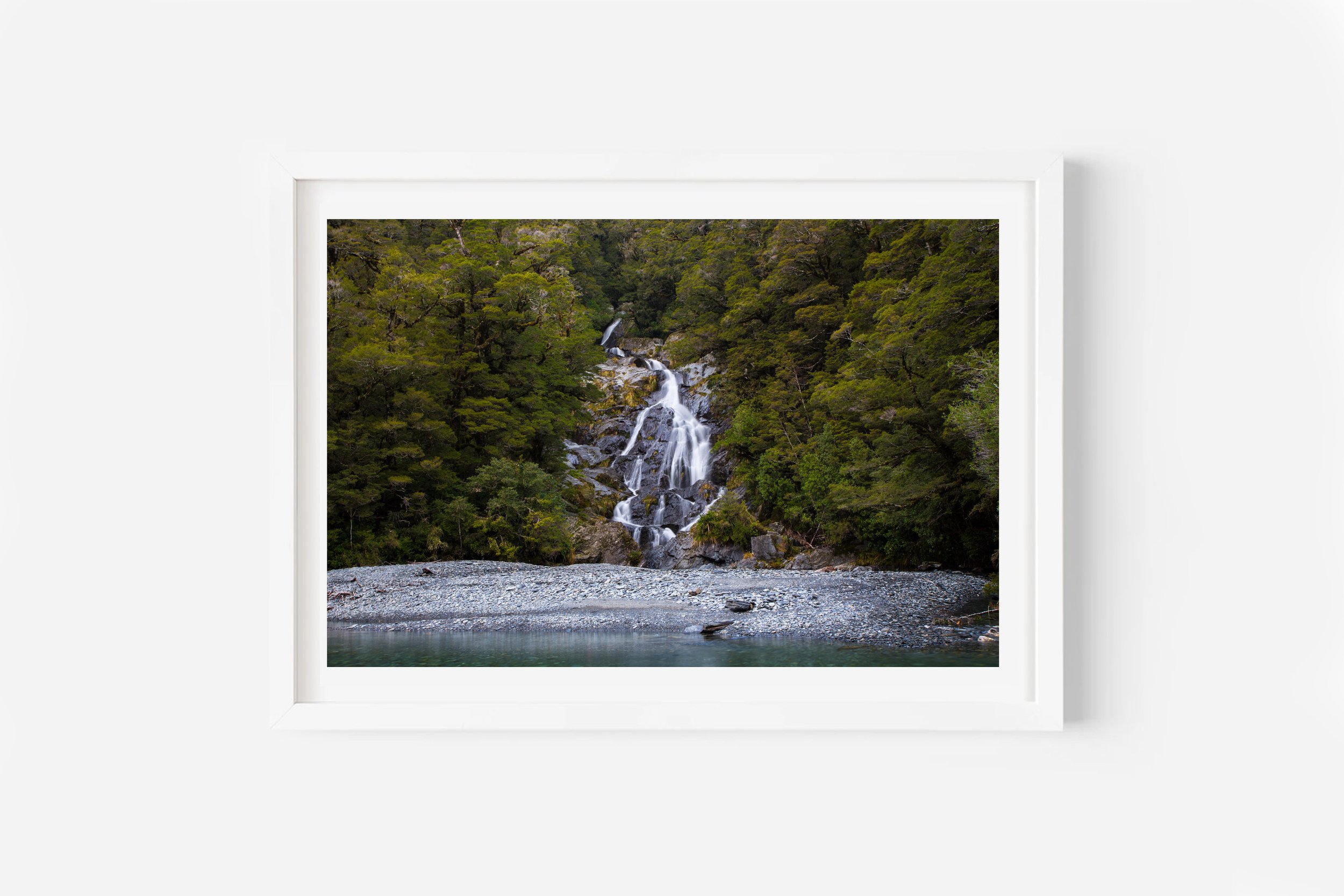 Fantail Falls Haast Pass Wanaka NZ Print