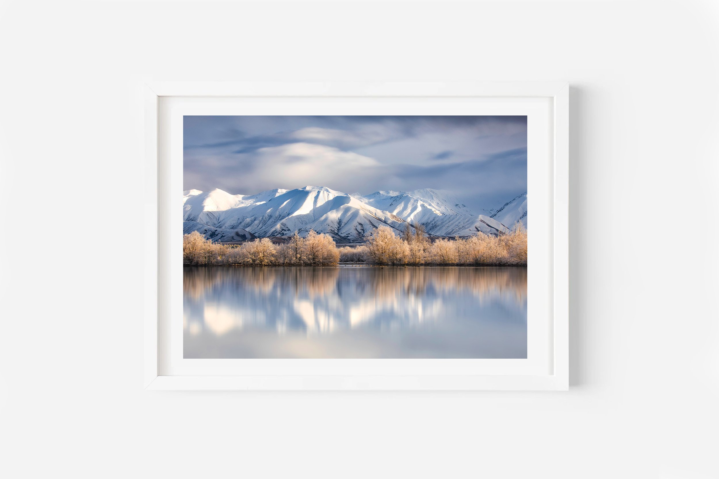 Lake Poaka Twizel Hoar Frost reflection NZ Print