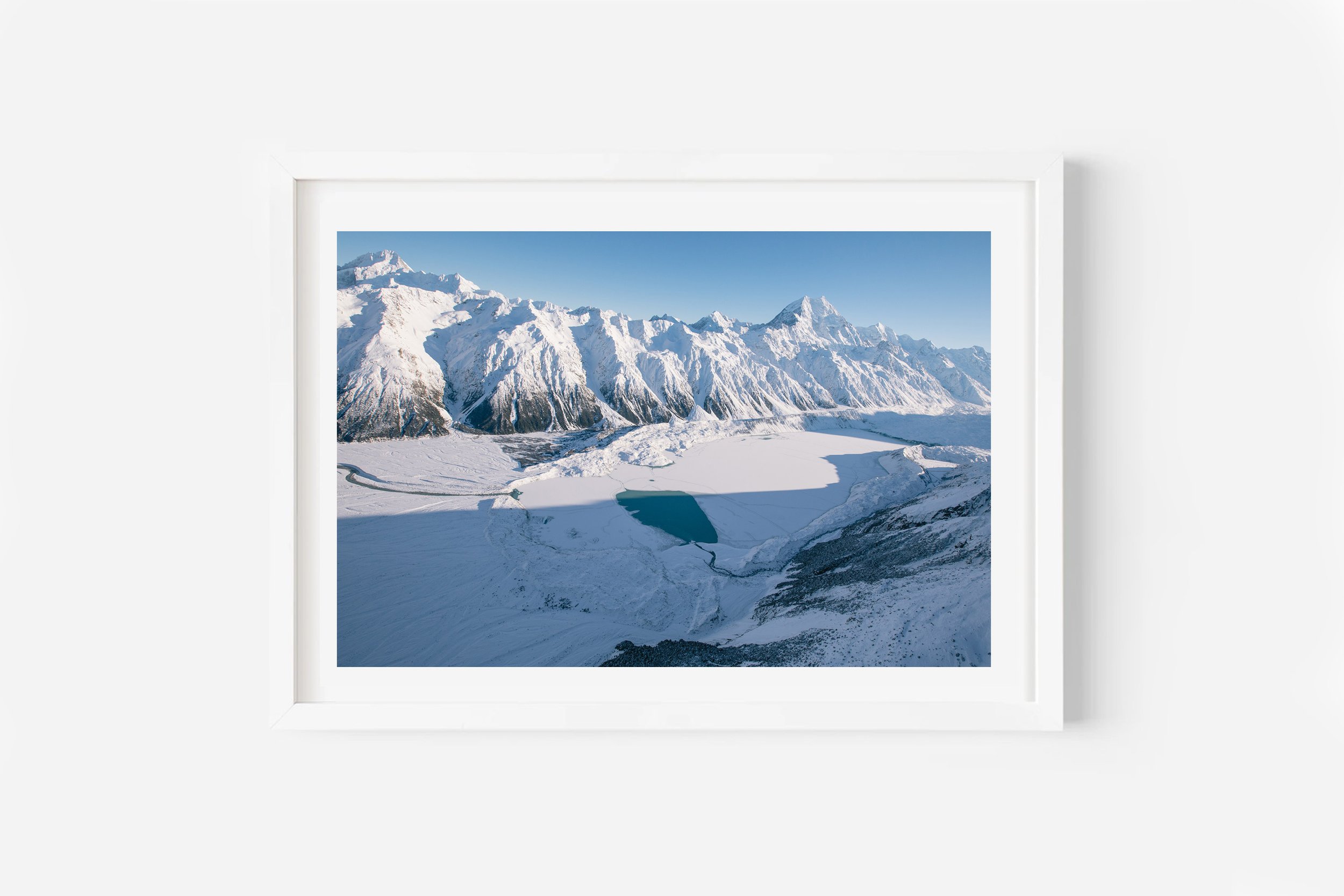 Tasman Lake Mount Cook winter NZ Print