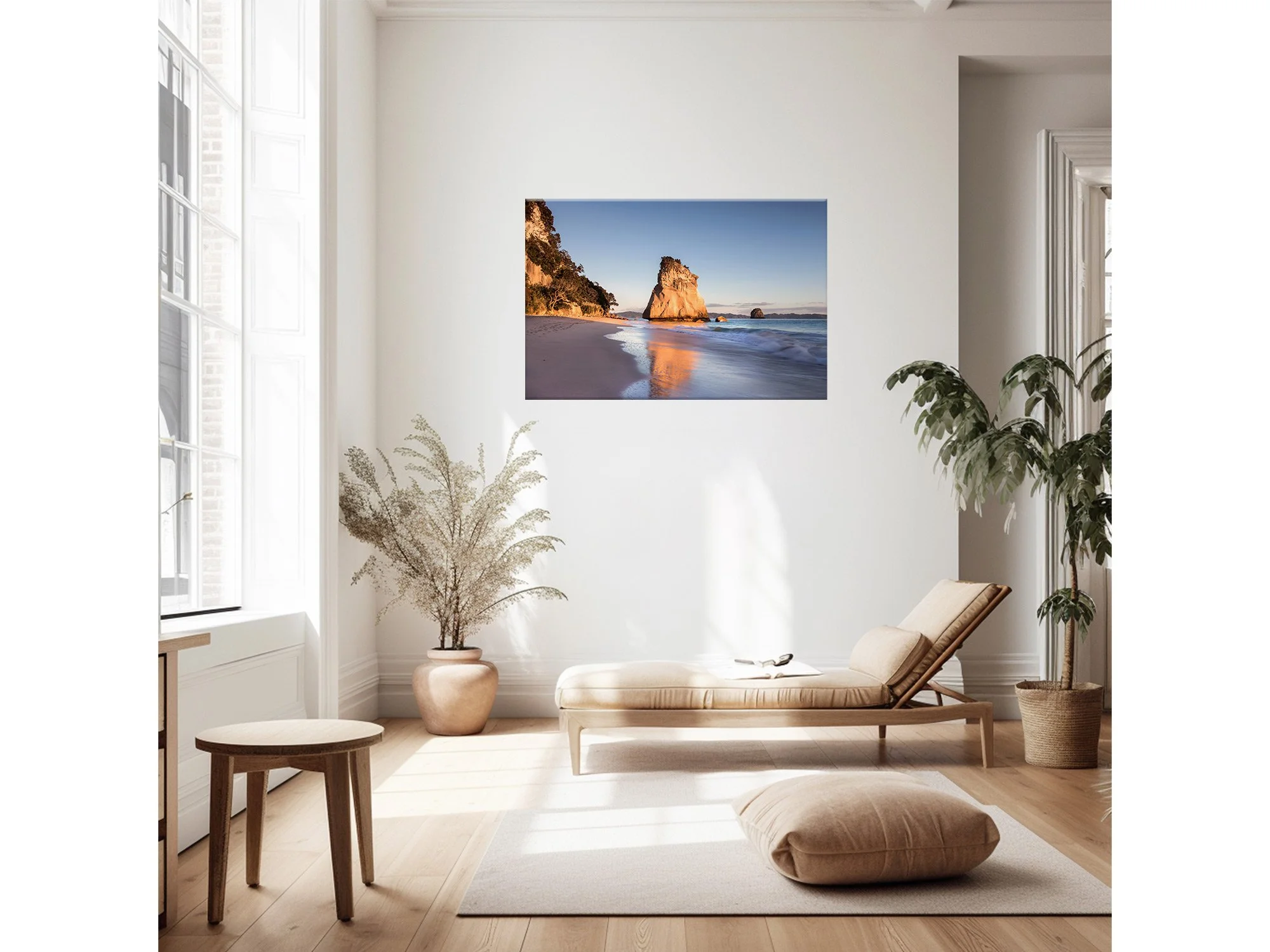 Te Hoho Rock Cathedral Cove sunrise Coromandel NZ Print