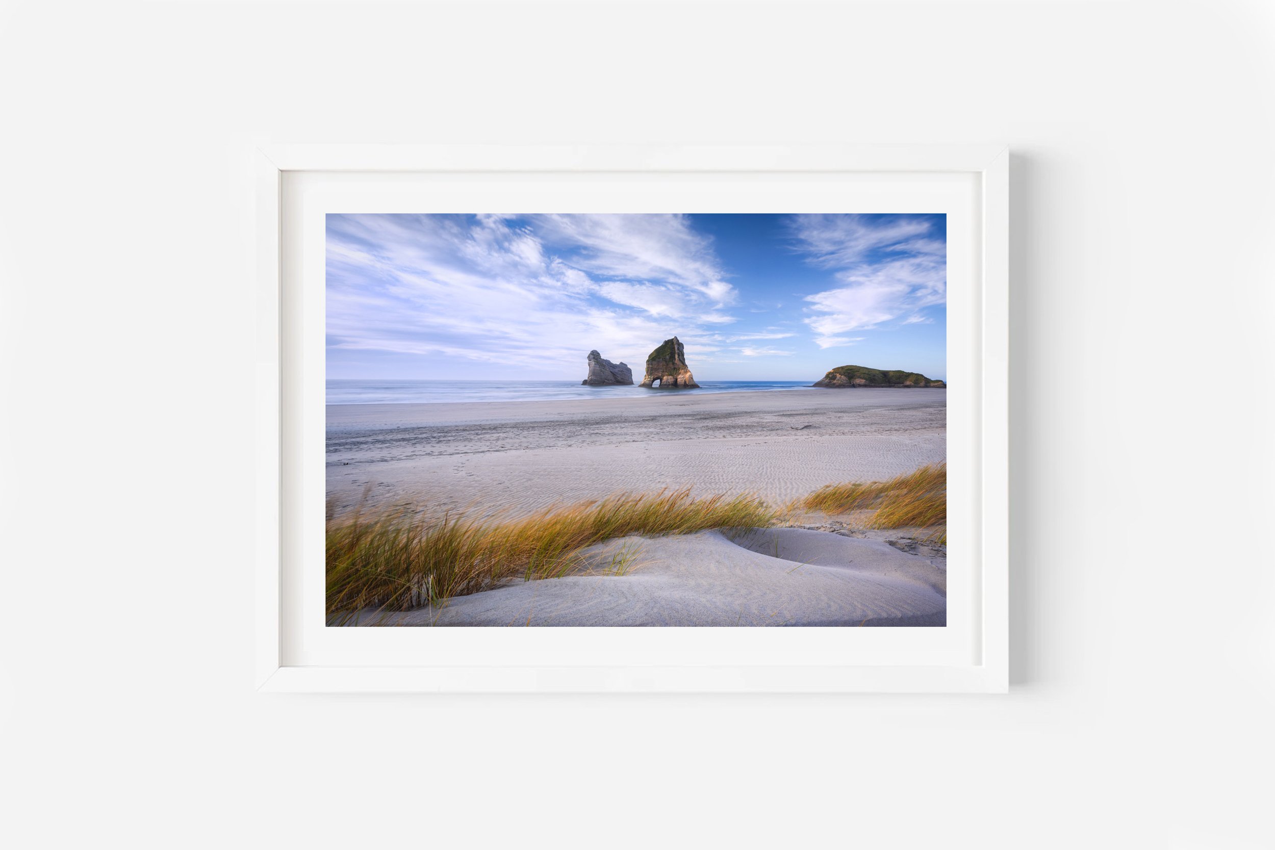 Wharariki Beach sunset NZ Print