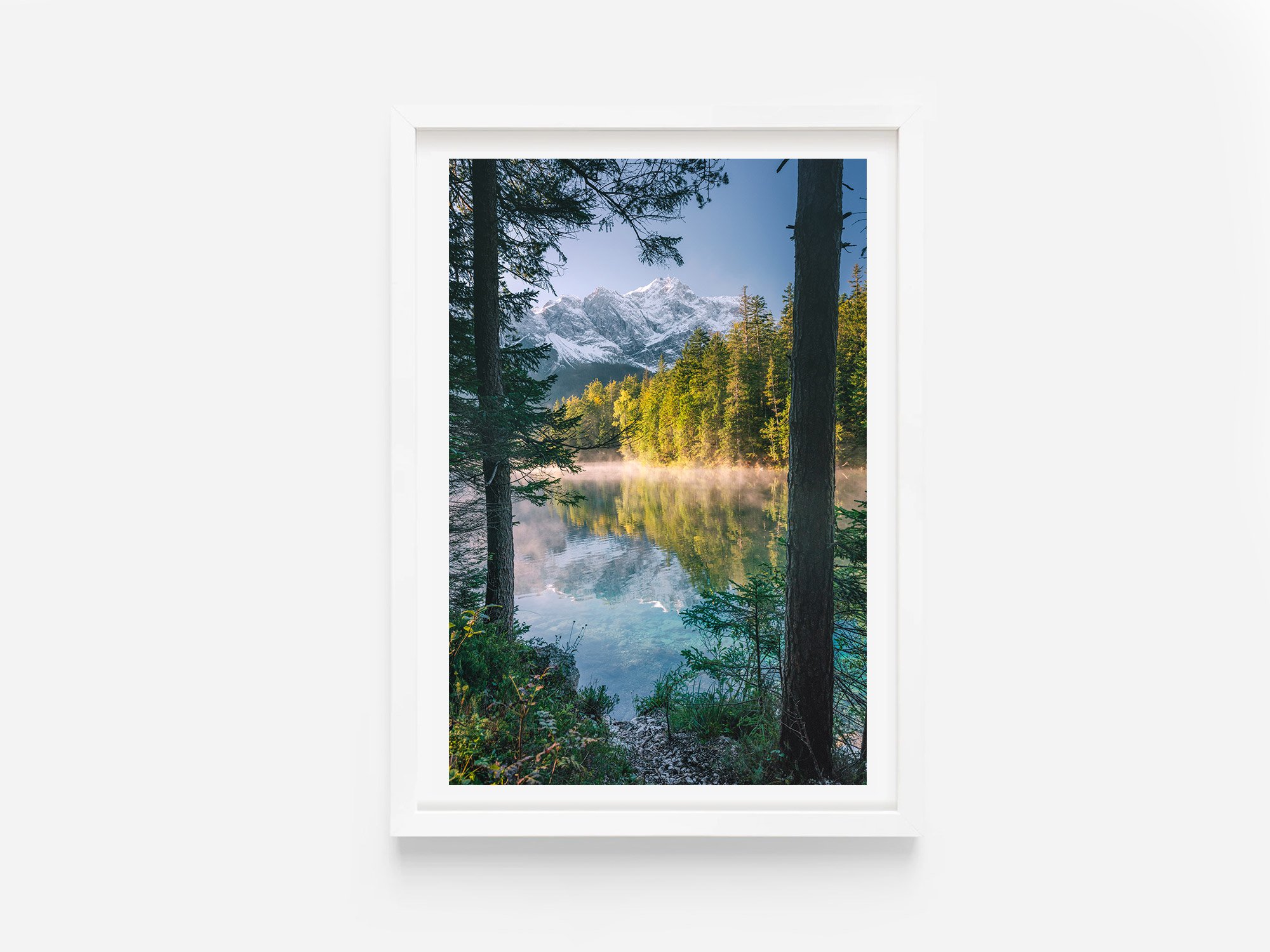 Sunrise Eibsee Lake Bavaria Germany Print