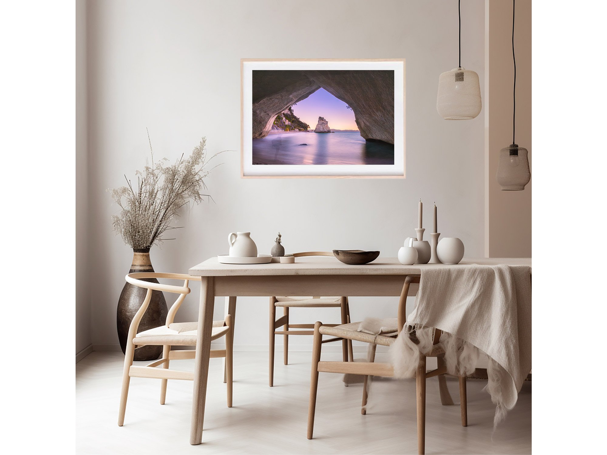 Sunset Cathedral Cove Hahei Coromandel NZ Print