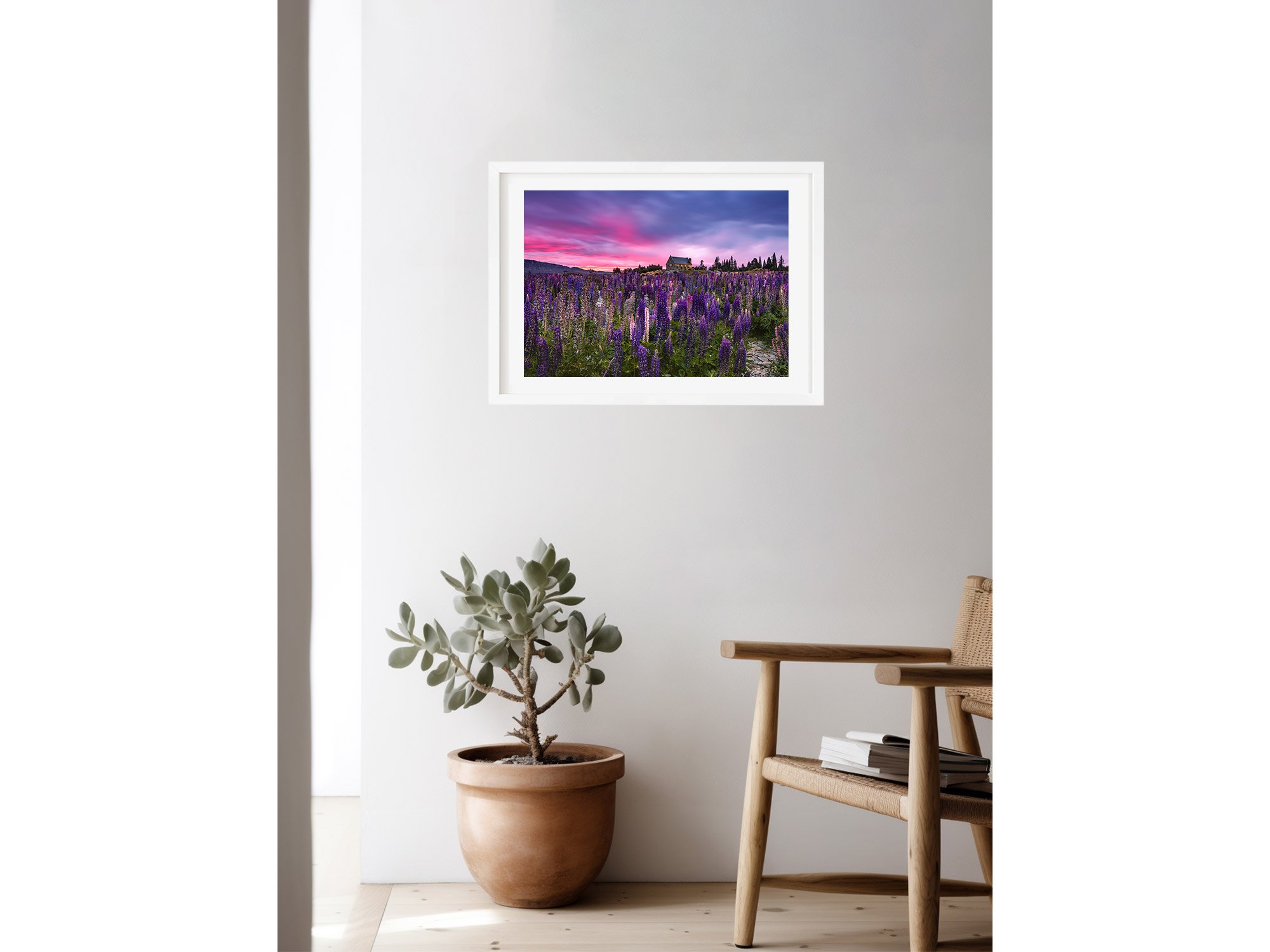 Church of the Good Shepherd Tekapo Lupins NZ Print