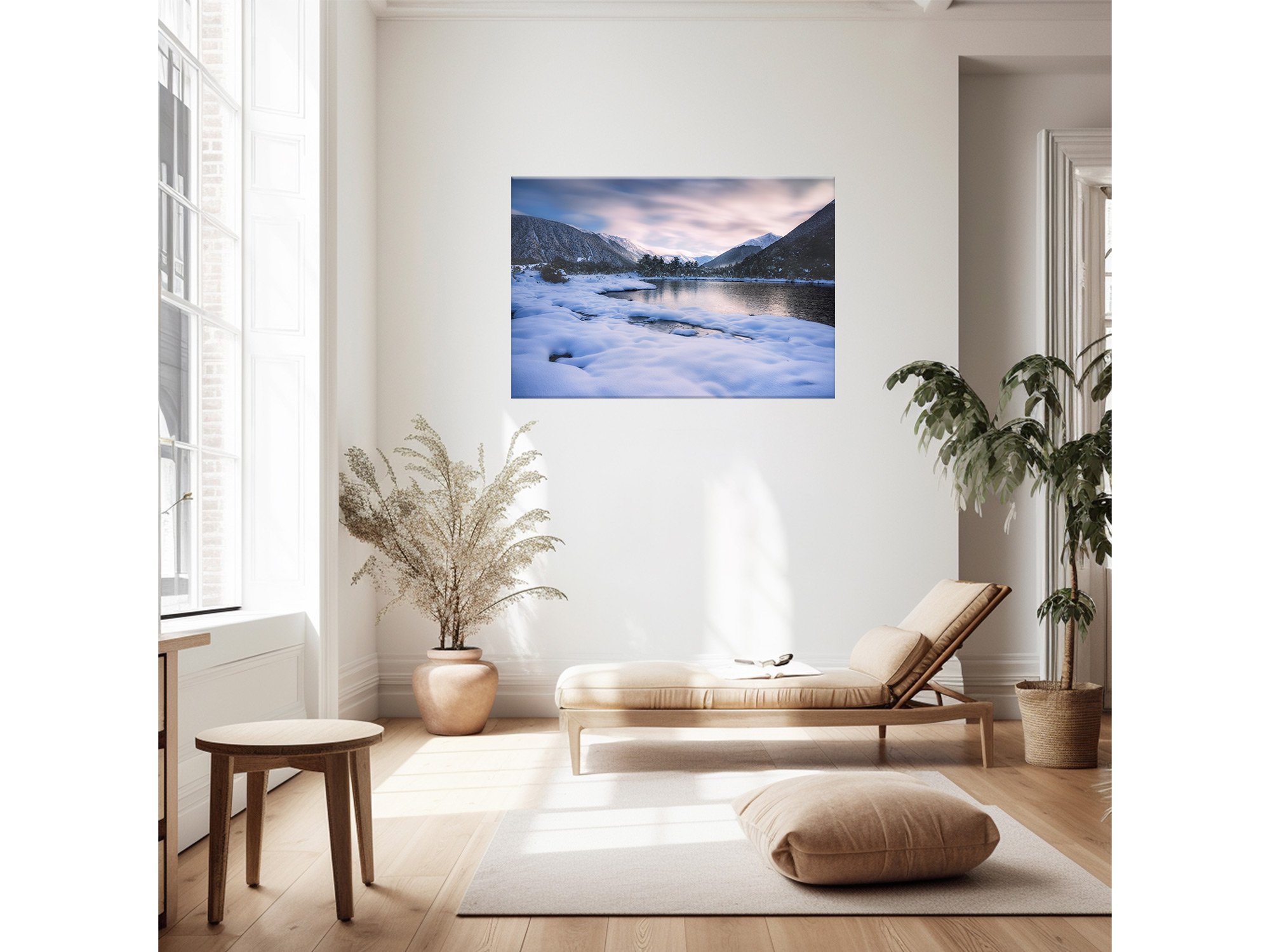 NZ Print of Lewis Pass Winter Snow Canterbury