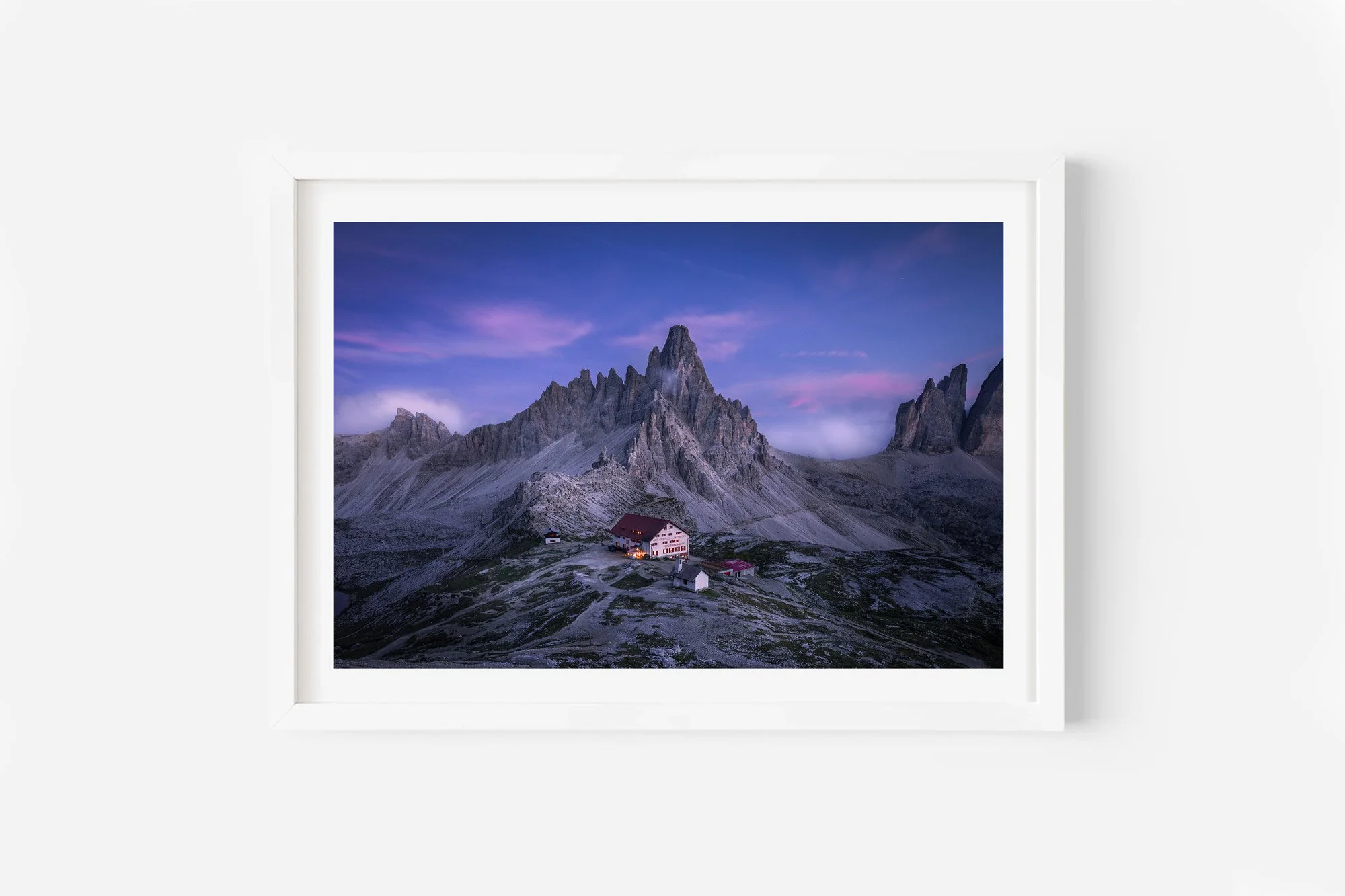 Rifujio Locatelli Tre Cime Di Lavaredo The Dolomites Italy Print
