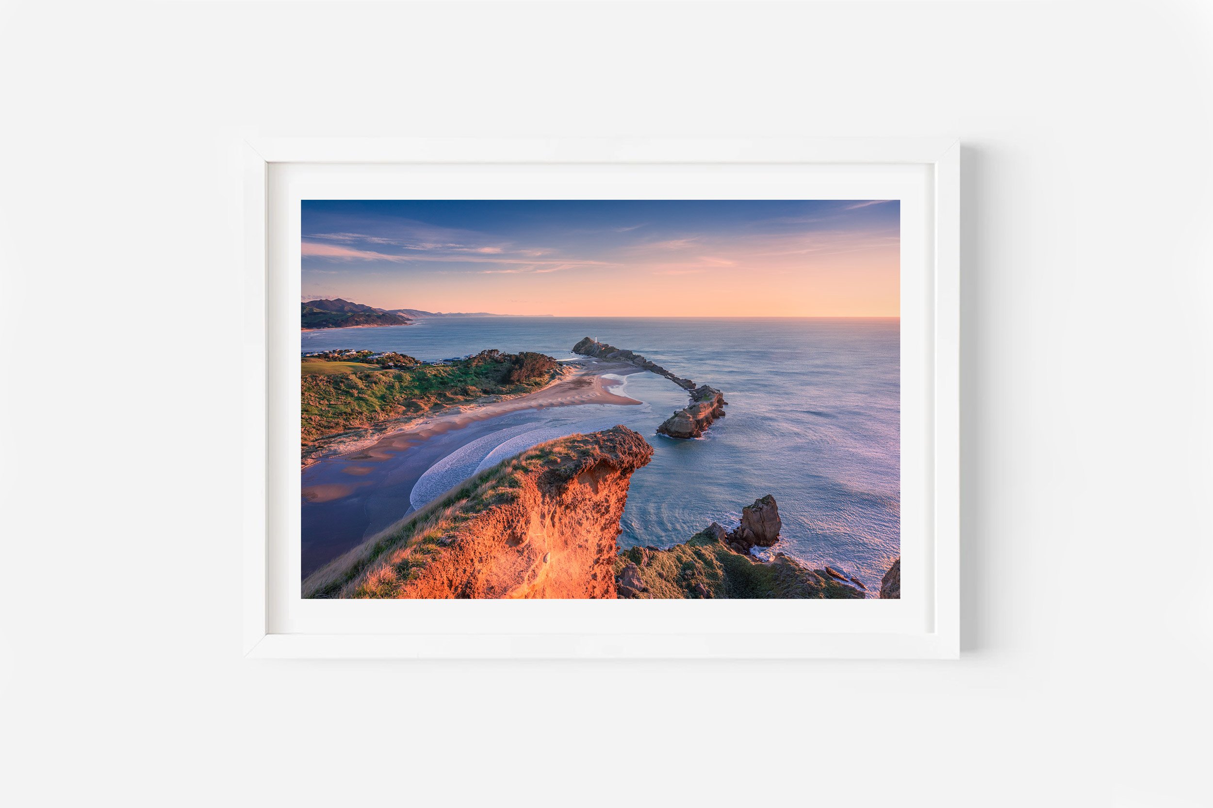 Castle Rock and Castlepoint Lighthouse Sunrise Print Wairarapa New Zealand