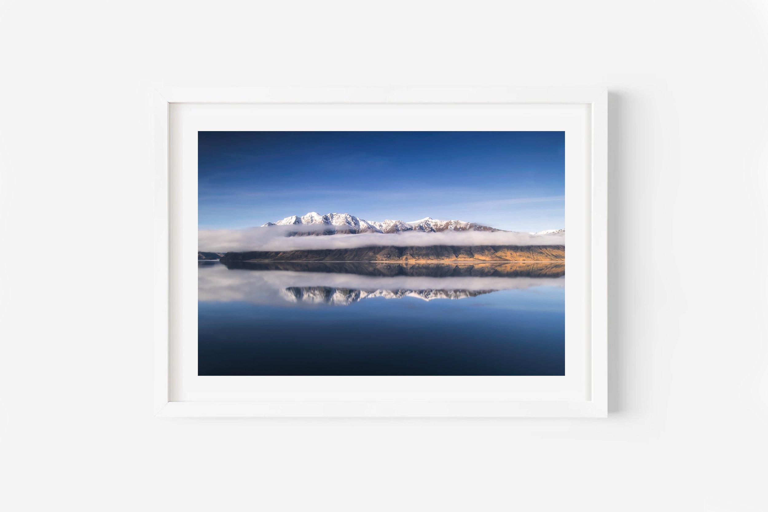 Lake Hawea reflections near Wanaka NZ Print