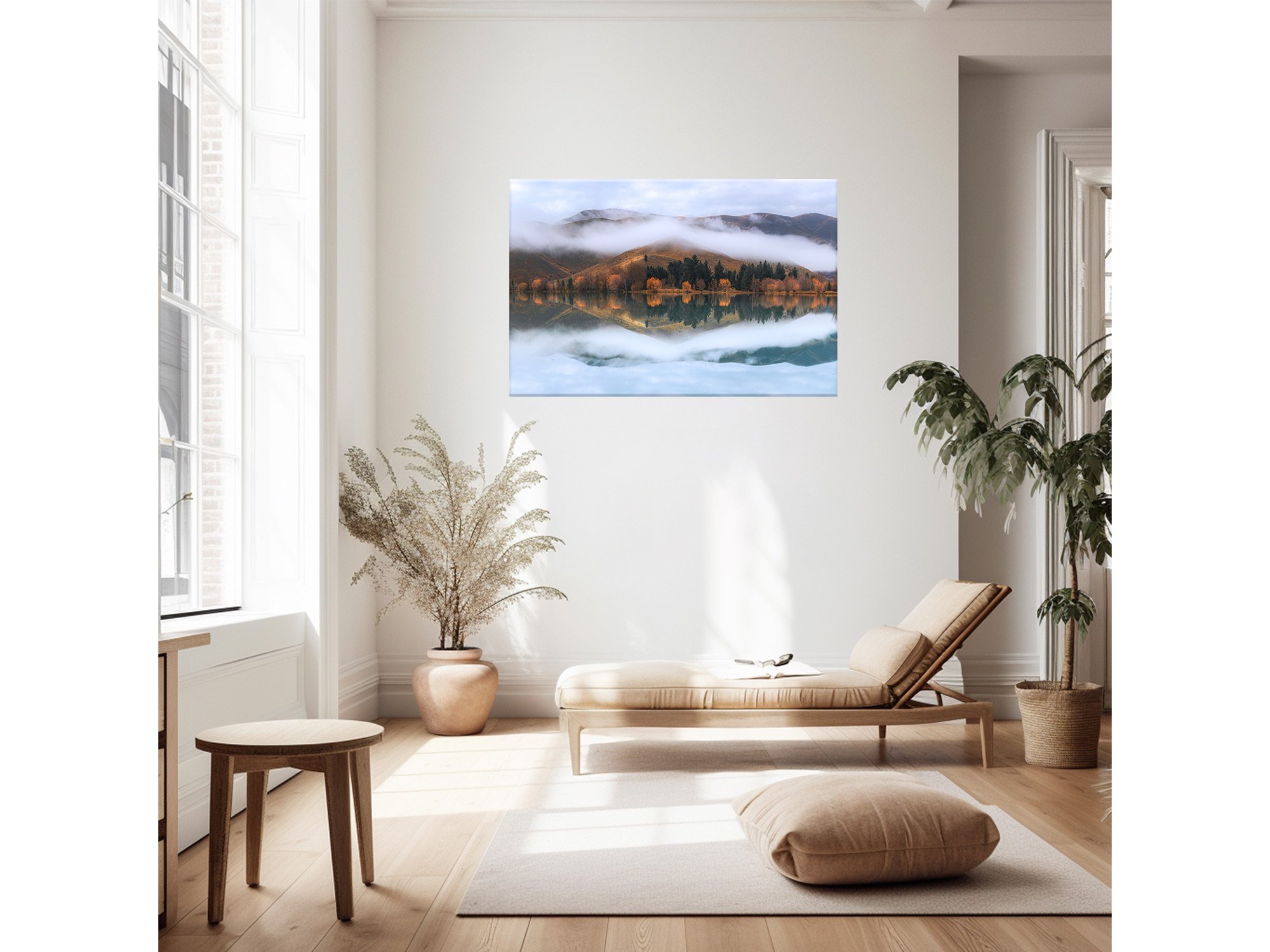 Wairepo Arm Twizel Fog Autumn NZ Print