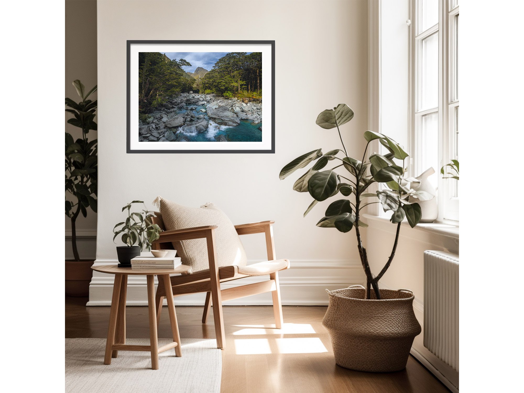 Routeburn Track River Swingbridge Fiordland New Zealand Print
