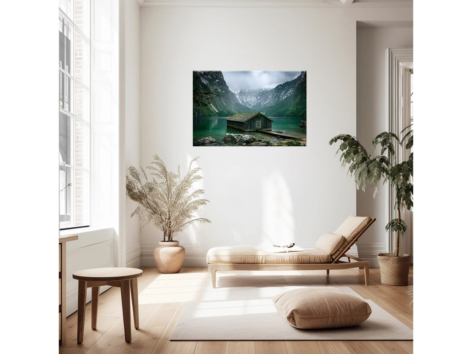 obersee boat house berchtesgadener bavaria germany print